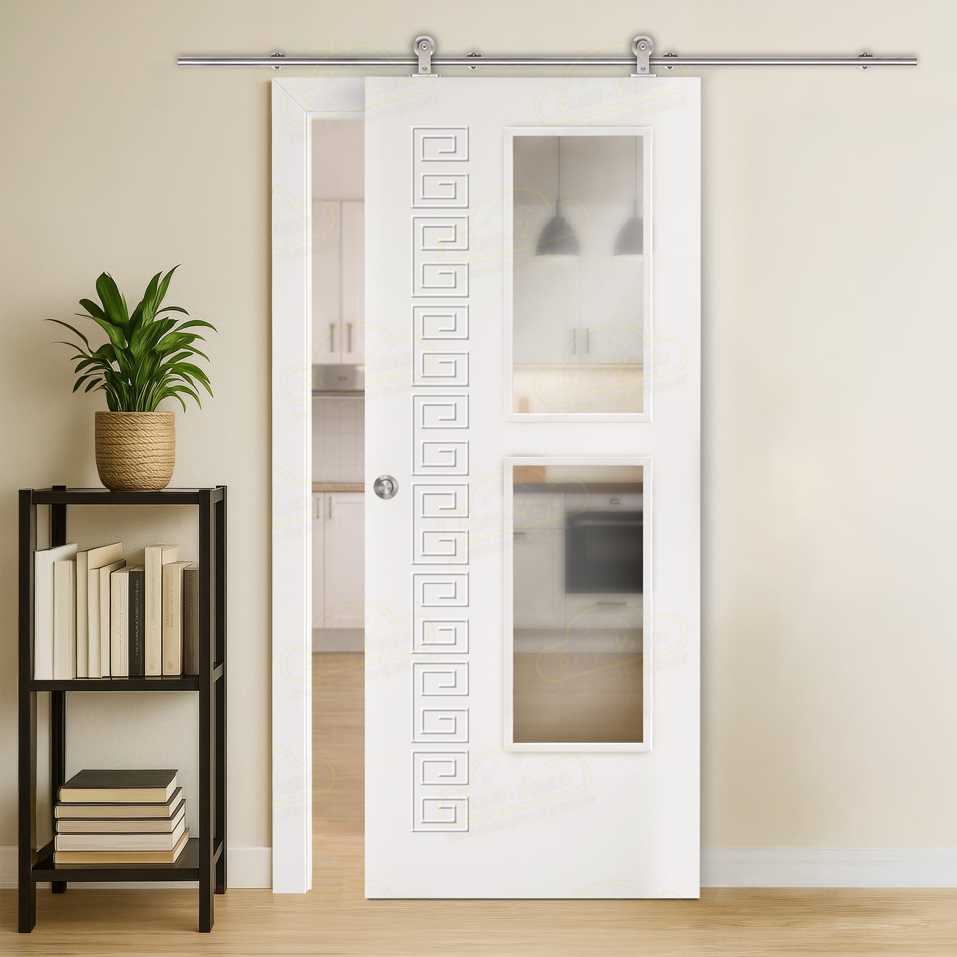 Puerta Corredera Grecia-V2 de Interior Lacada Blanca