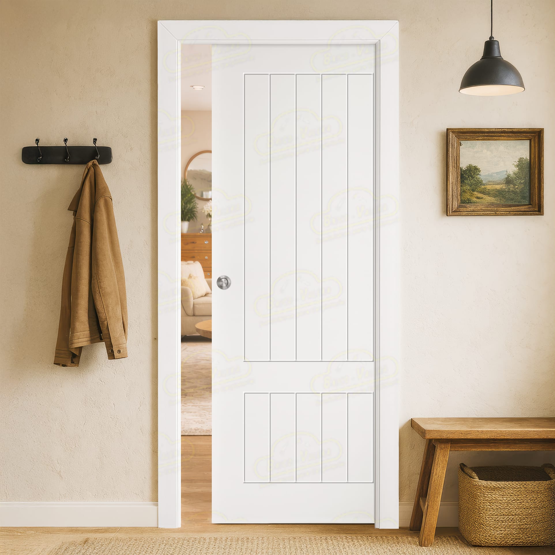 Puerta Corredera LP-12R de Interior Lacada Blanca