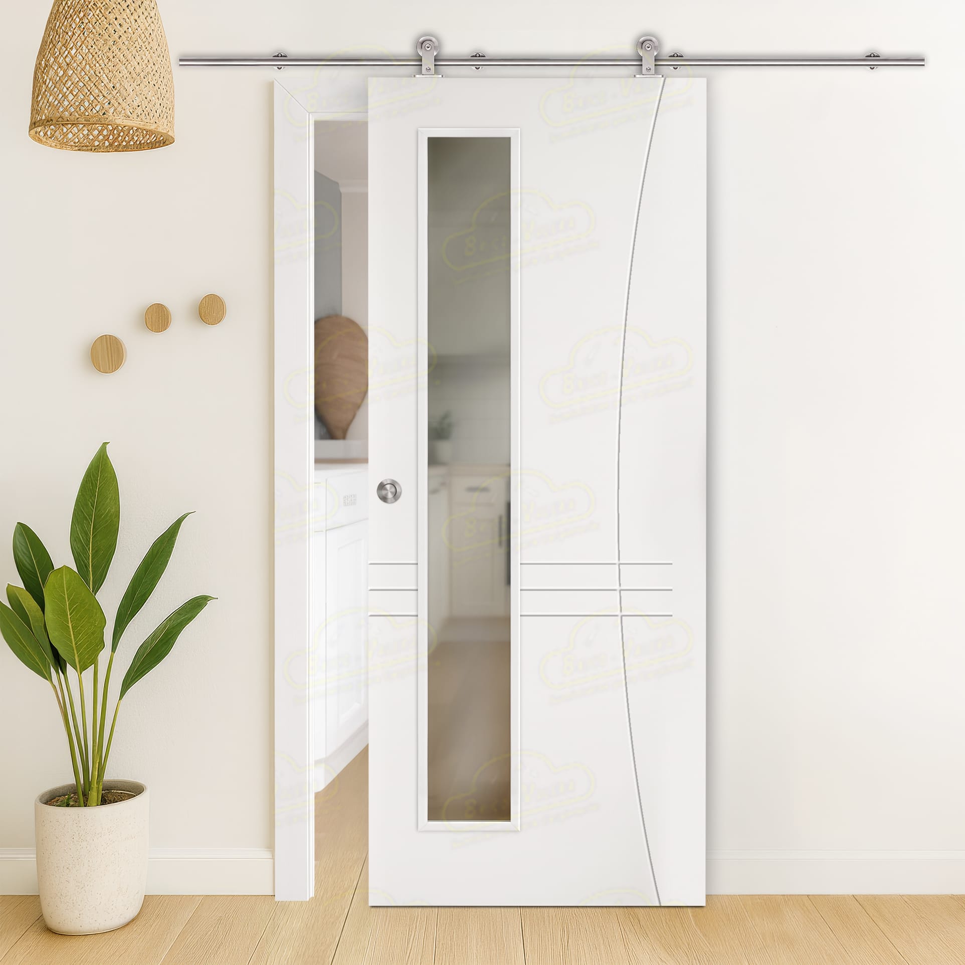 Puerta Corredera LP-500-V1L de Interior Lacada Blanca