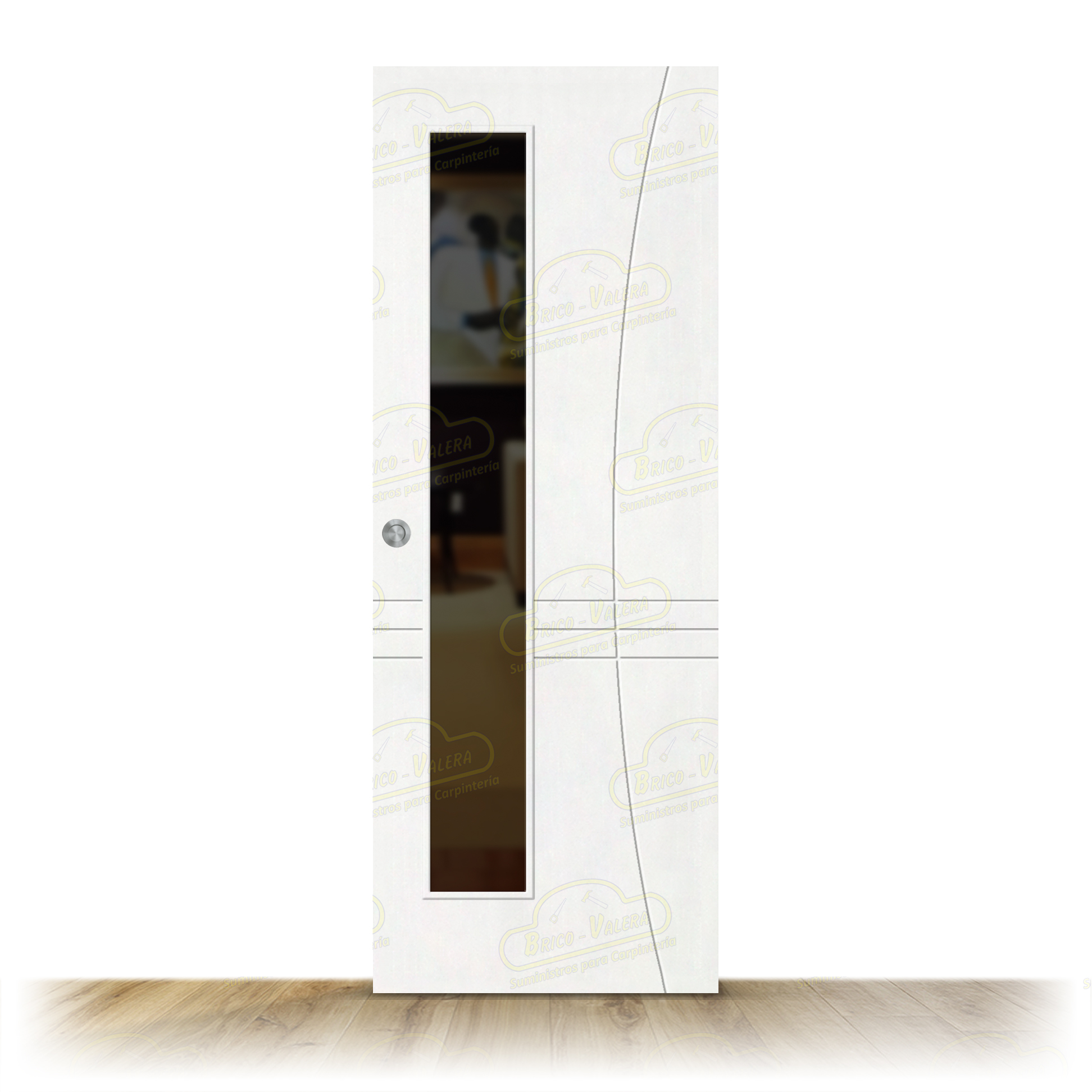 Puerta LP-500-V1L Lacada Blanca Corredera de Interior (Maciza)
