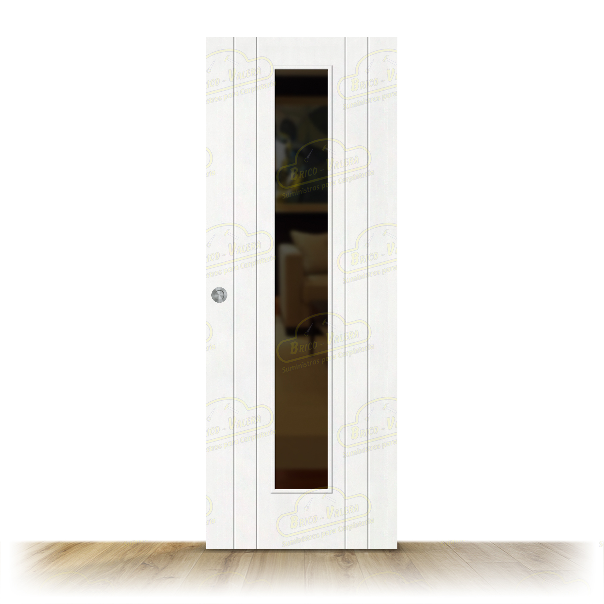 Puerta LP-700-V1C Lacada Blanca Corredera de Interior (Maciza)