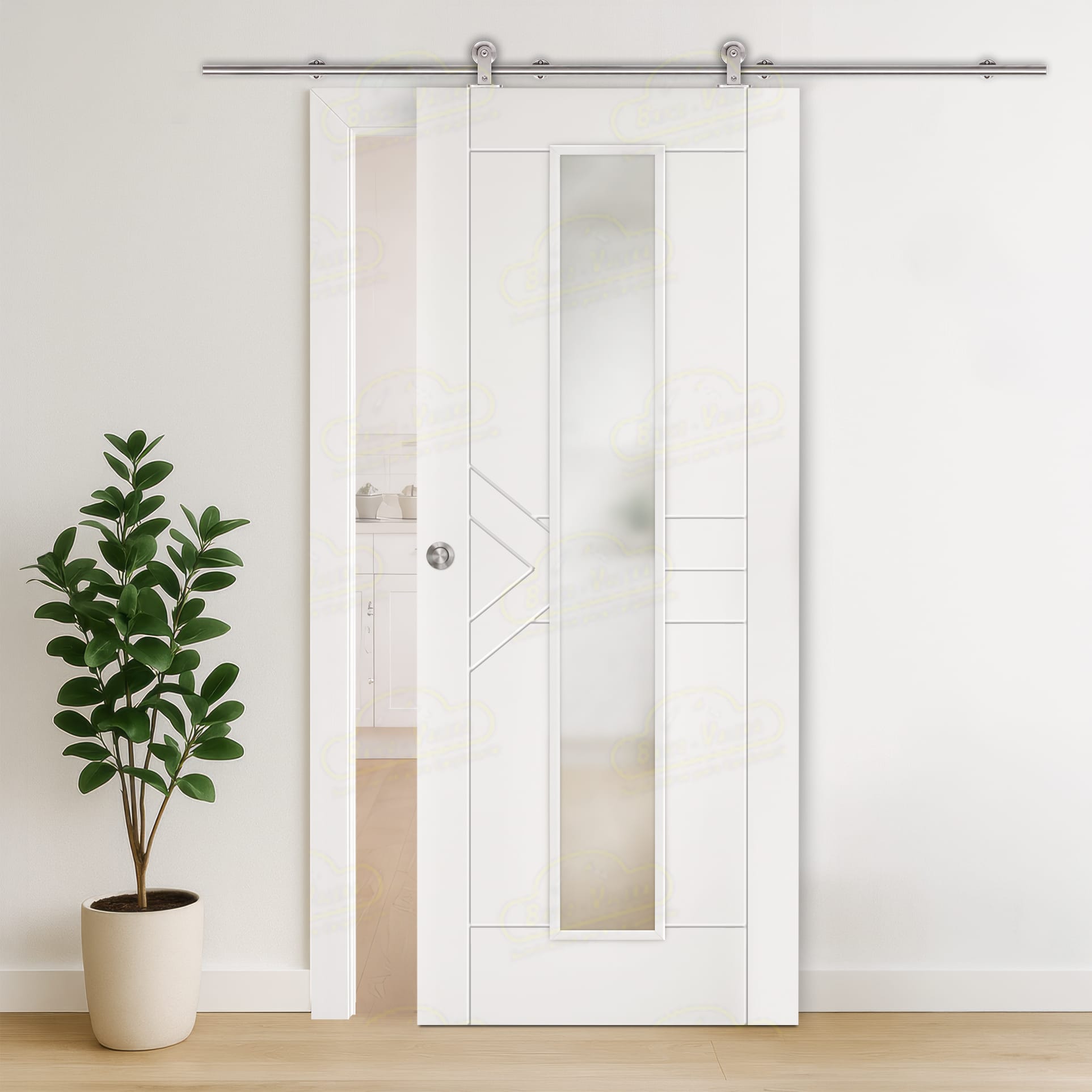 Puerta Corredera LP-900-V1C de Interior Lacada Blanca