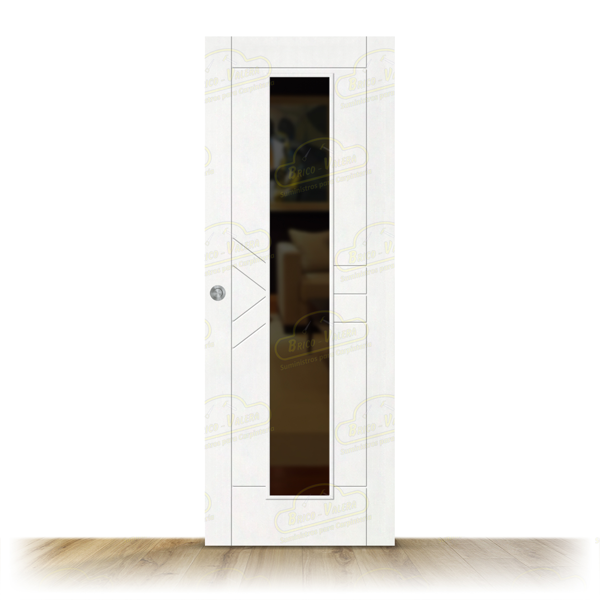 Puerta LP-900-V1C Lacada Blanca Corredera de Interior (Maciza)