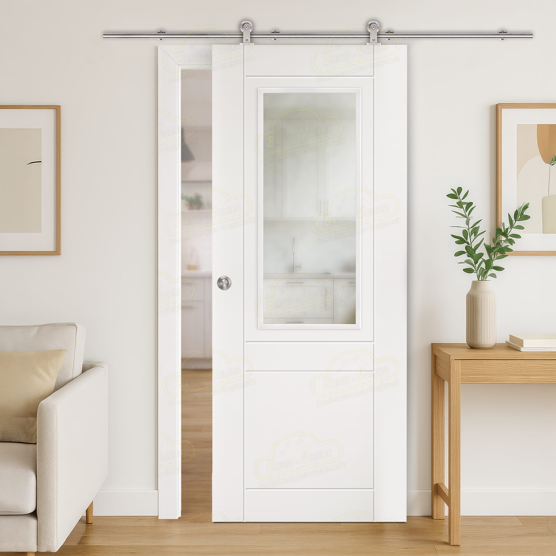 Puerta Corredera P110-ZV1 de Interior Lacada Blanca