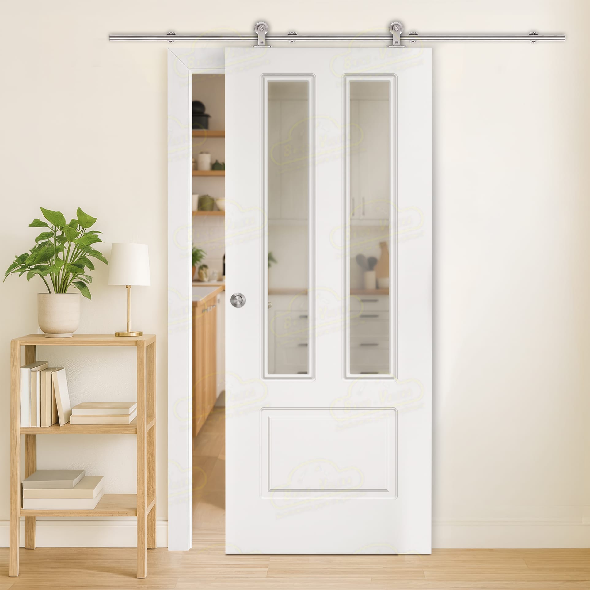 Puerta Corredera P21-V2 de Interior Lacada Blanca