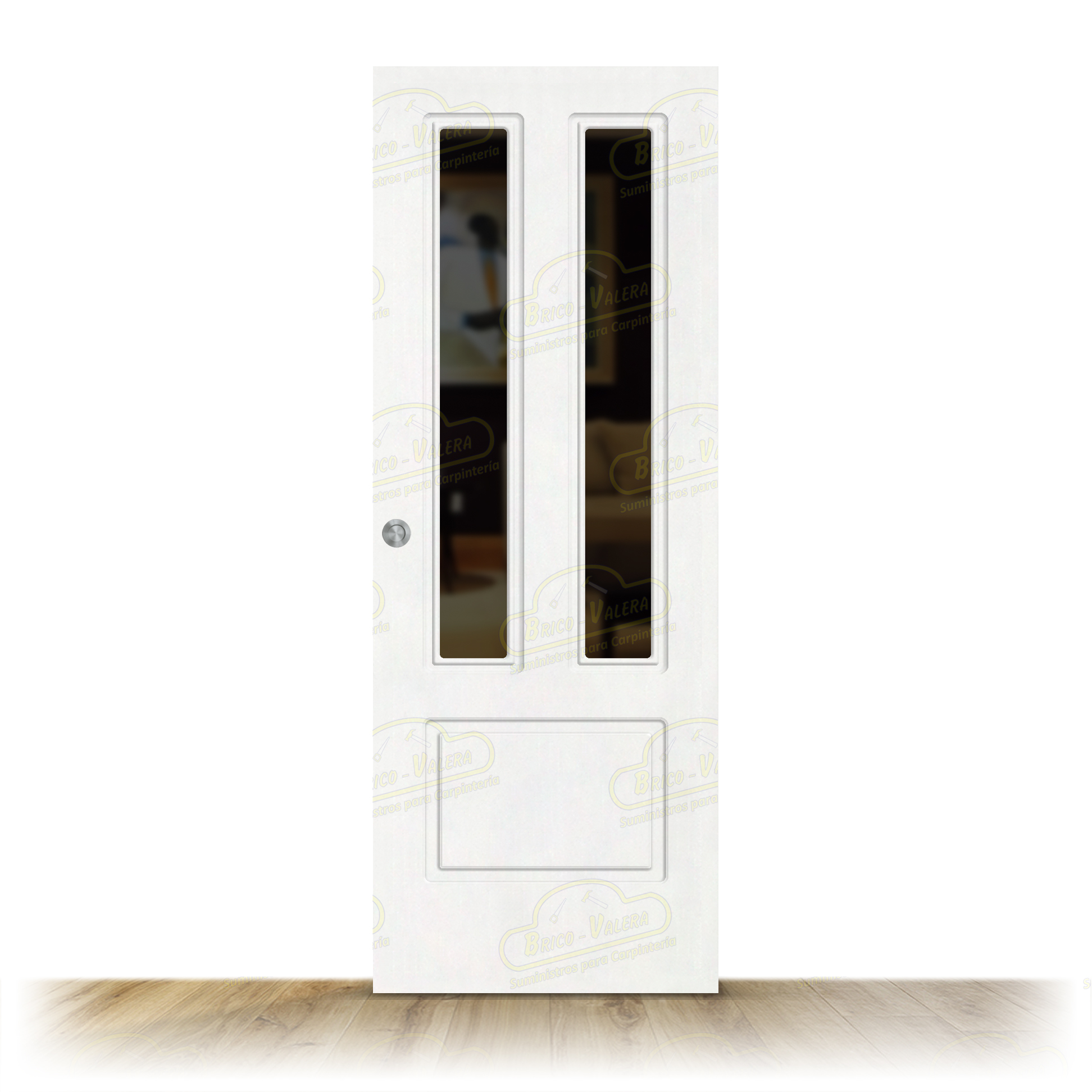 Puerta P21-V2 Lacada Blanca Corredera de Interior (Maciza)