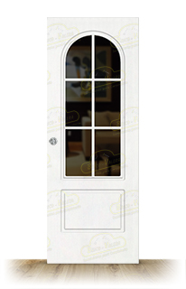 Puerta P42-V6 Lacada Blanca Corredera de Interior (Maciza)