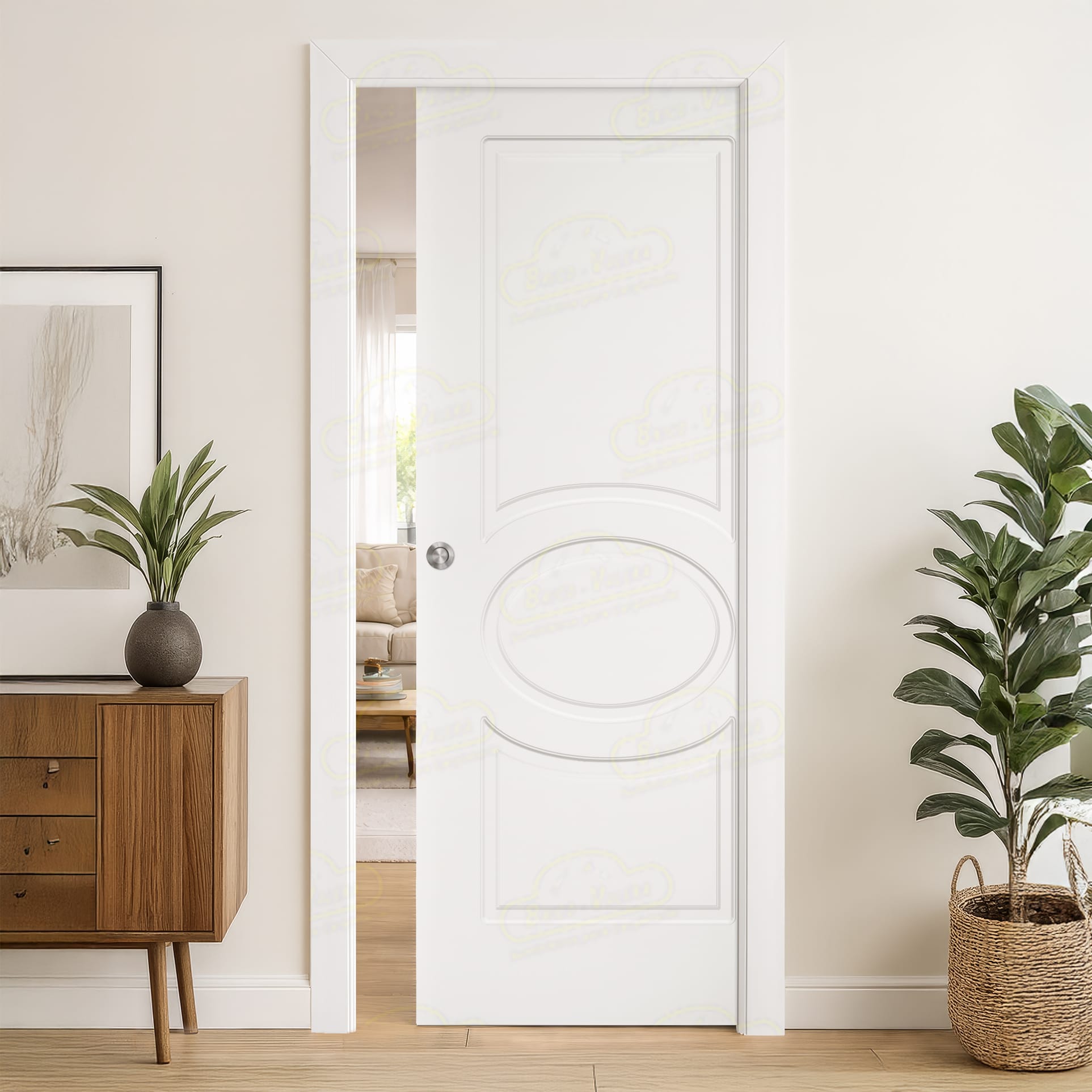 Puerta Corredera P620 de Interior Lacada Blanca
