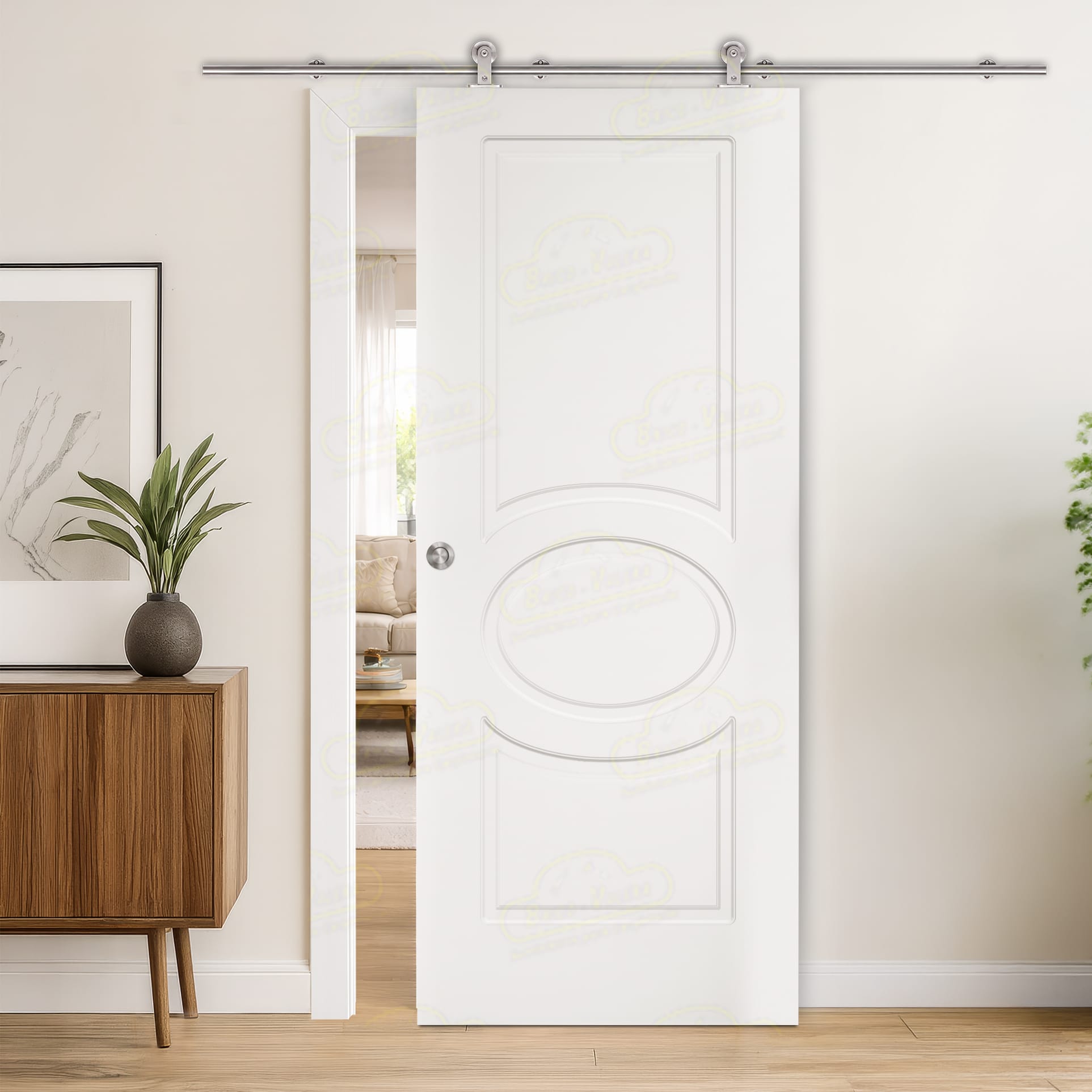 Puerta Corredera P620 de Interior Lacada Blanca