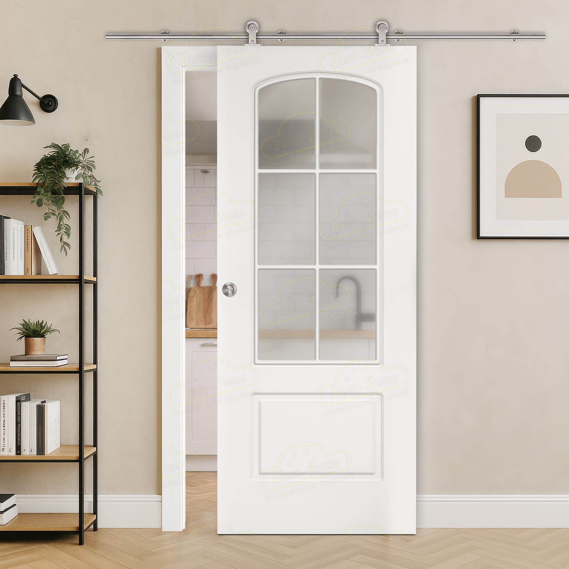 Puerta Corredera P72-V6 de Interior Lacada Blanca