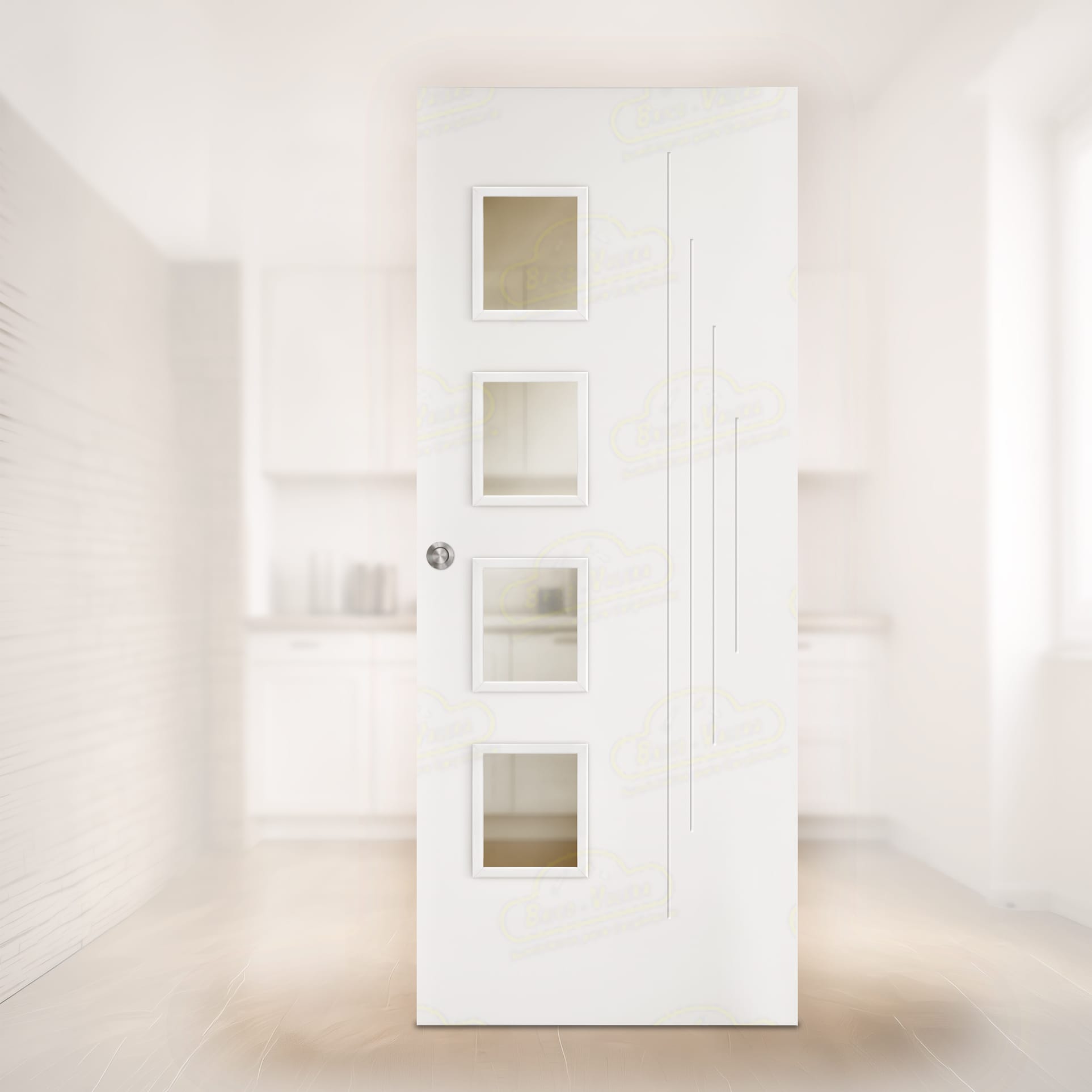 Puerta Corredera PL-1100 de Interior Lacada Blanca