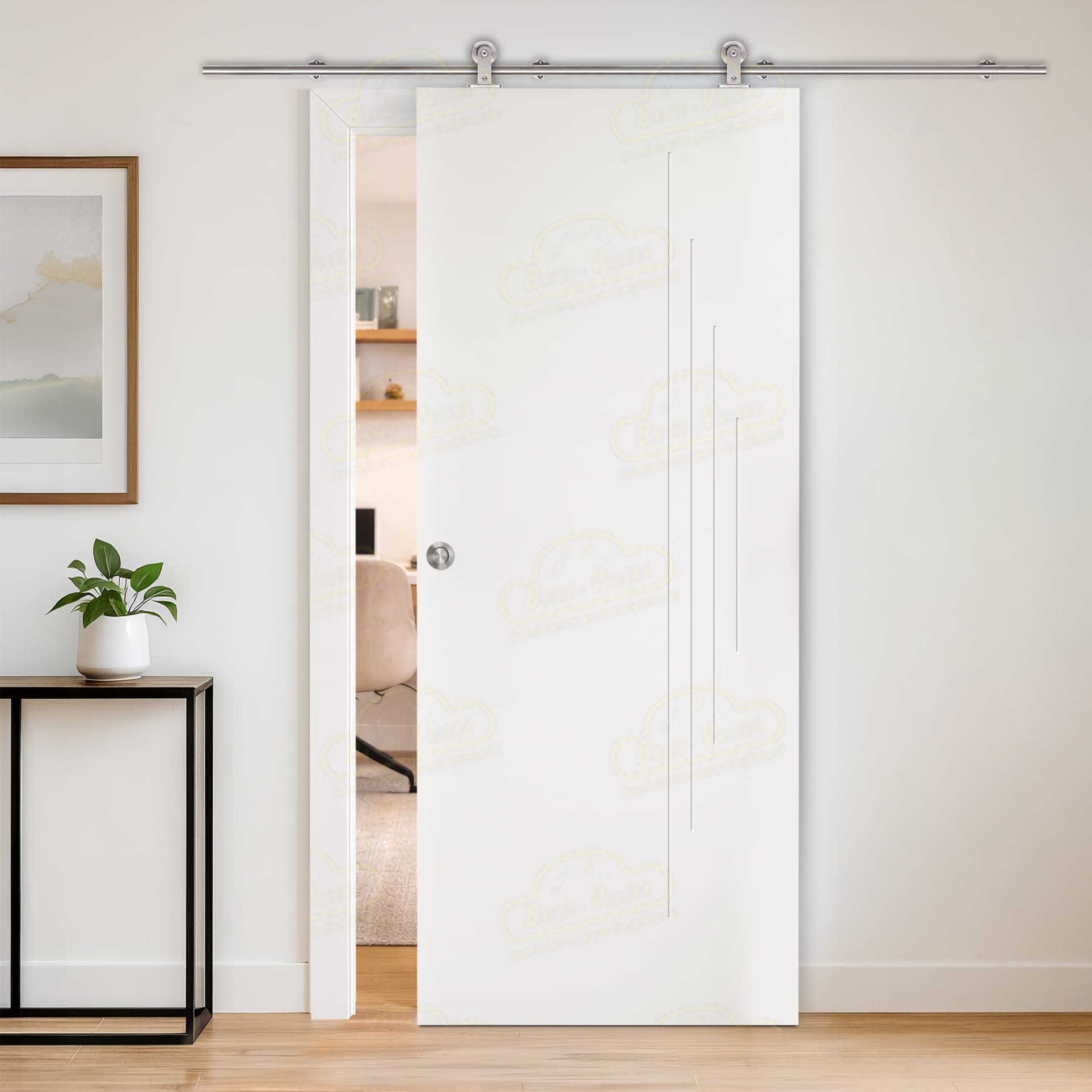Puerta Corredera PL-1100-BV4L de Interior Lacada Blanca