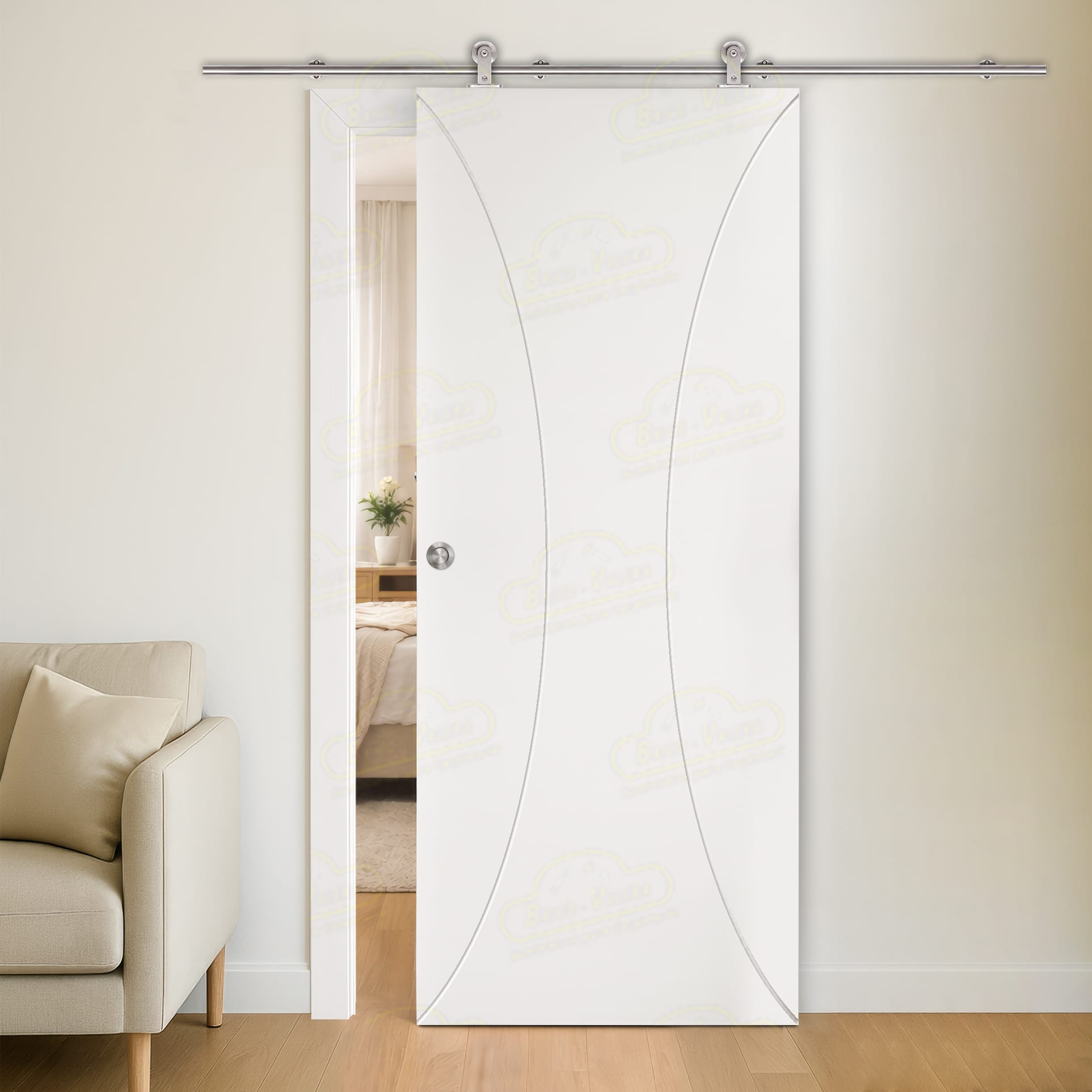 Puerta Corredera PL-1200-BV4 de Interior Lacada Blanca