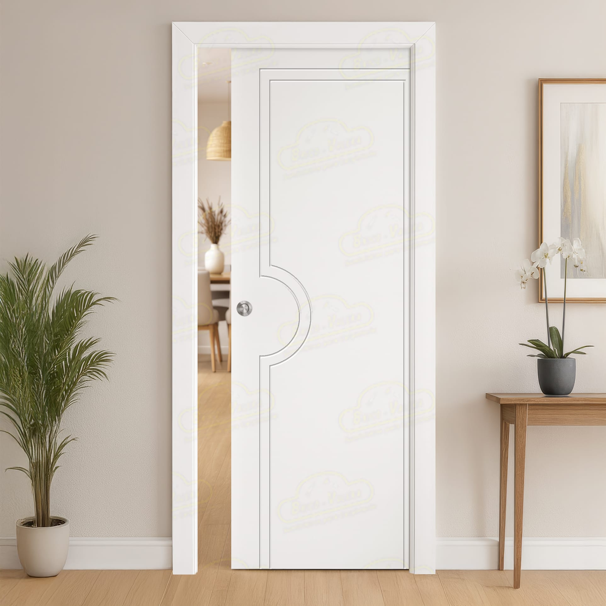 Puerta Corredera PL-1600 de Interior Lacada Blanca