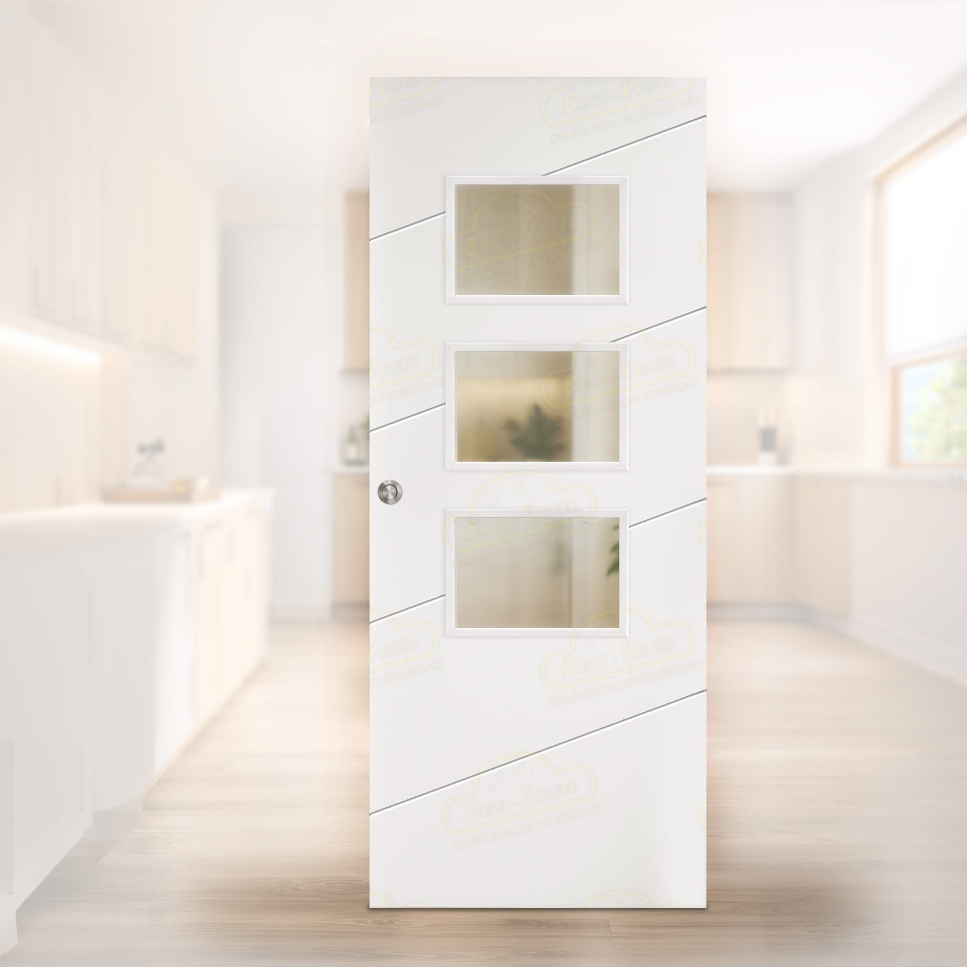 Puerta Corredera PL-3100 de Interior Lacada Blanca