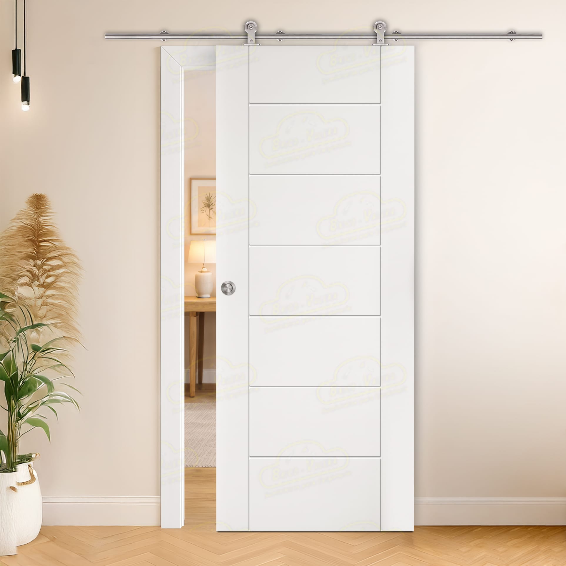 Puerta Corredera PL-3200 de Interior Lacada Blanca