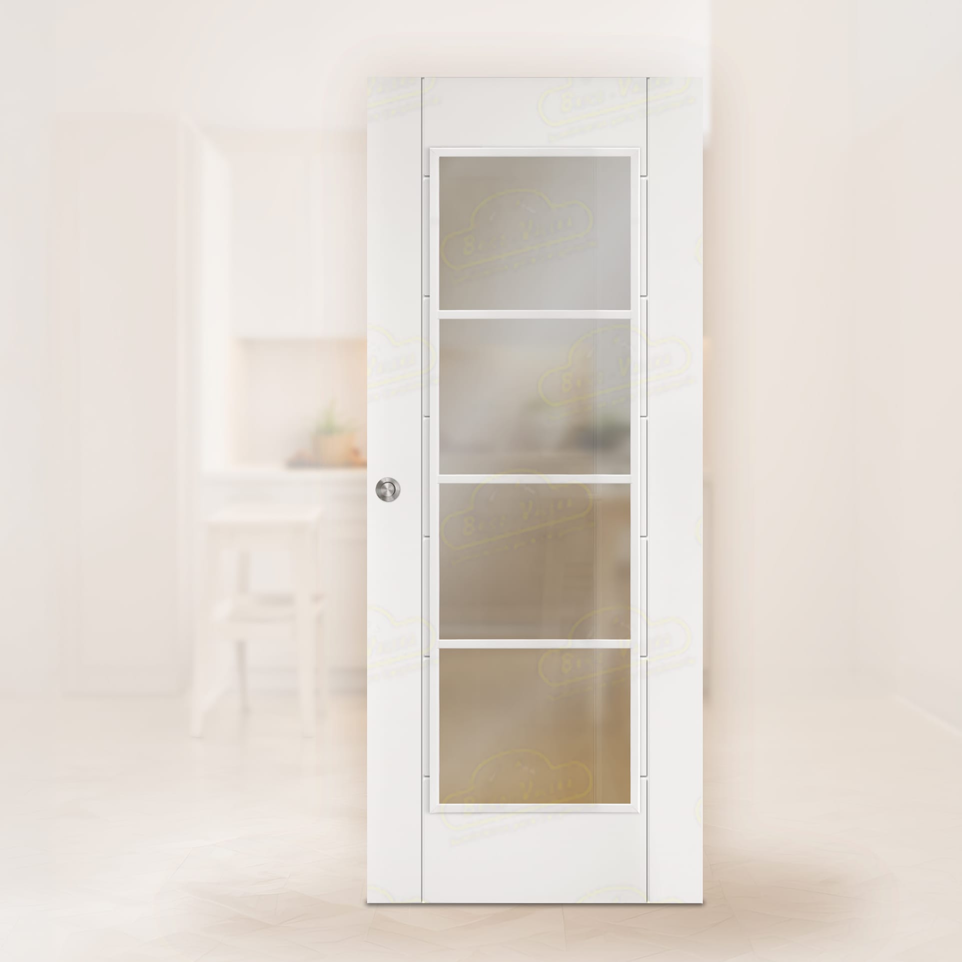 Puerta Corredera PL-3200-PV4 de Interior Lacada Blanca