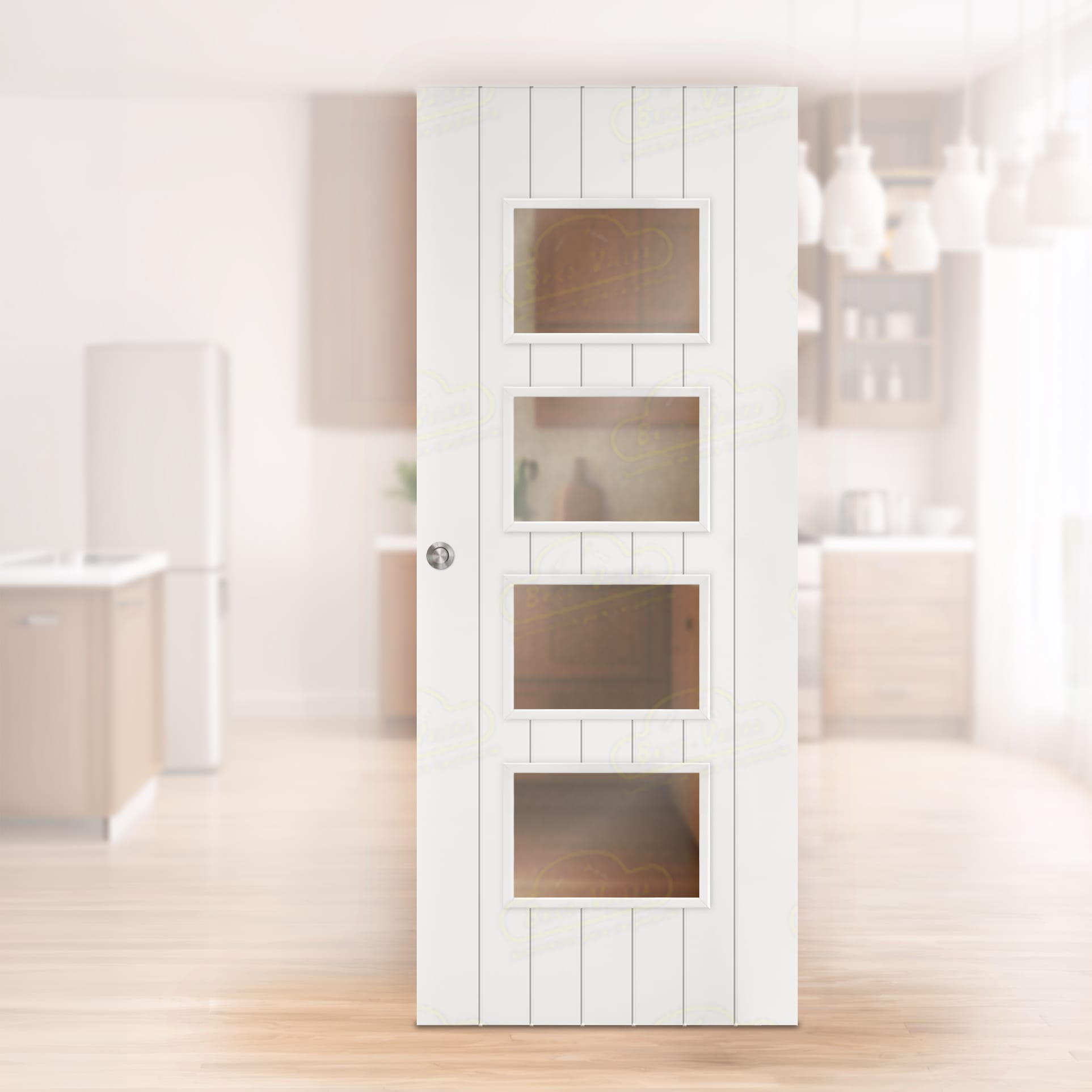 Puerta Corredera PL-3500 de Interior Lacada Blanca