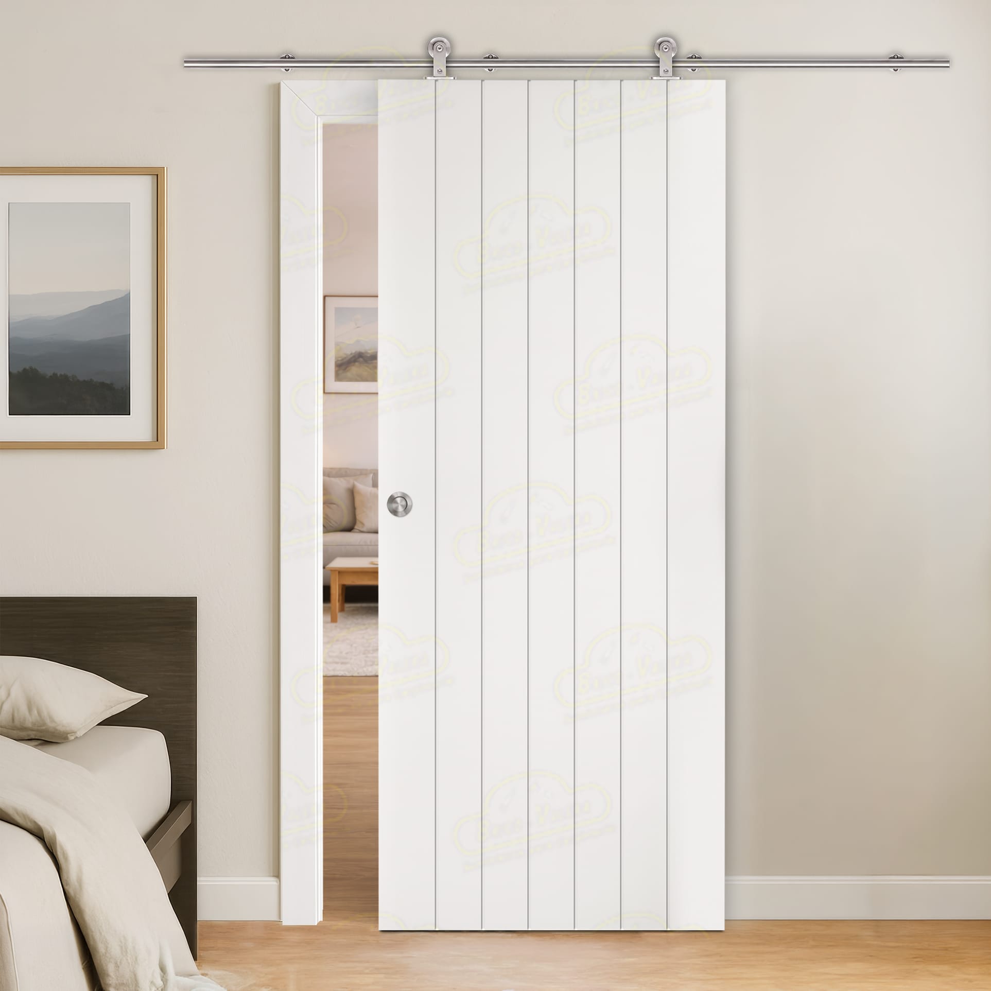 Puerta Corredera PL-3500-BV4 de Interior Lacada Blanca