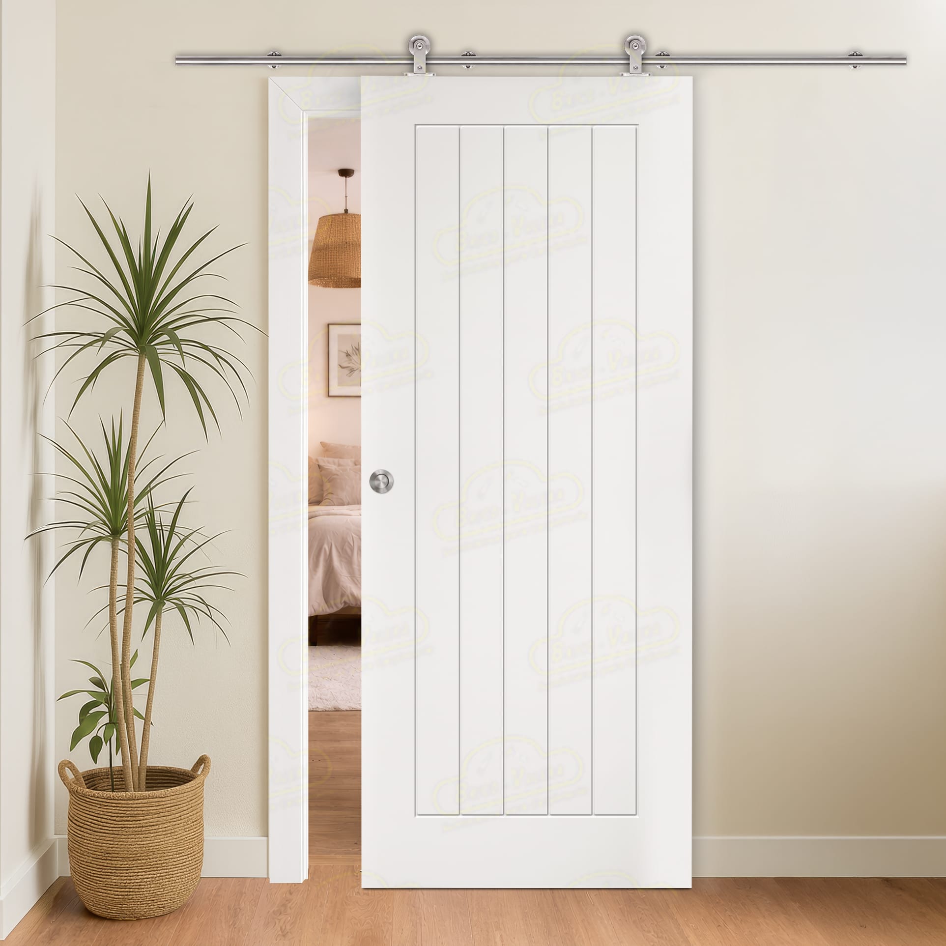 Puerta Corredera PL-3600 de Interior Lacada Blanca