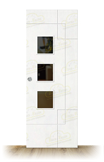 Puerta PL-4500-BZV3L Lacada Blanca Corredera de Interior (Maciza)