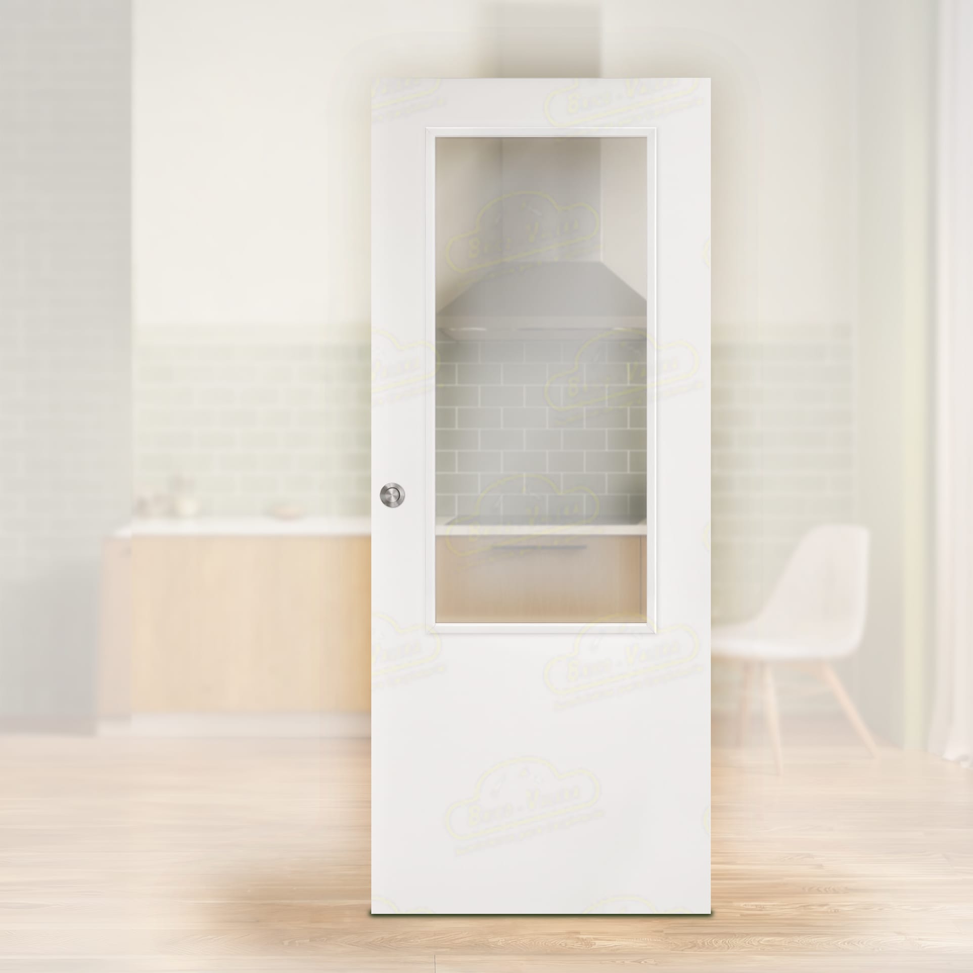 Puerta Corredera Blanca PL1-ZV1 de Interior Lacada Blanca