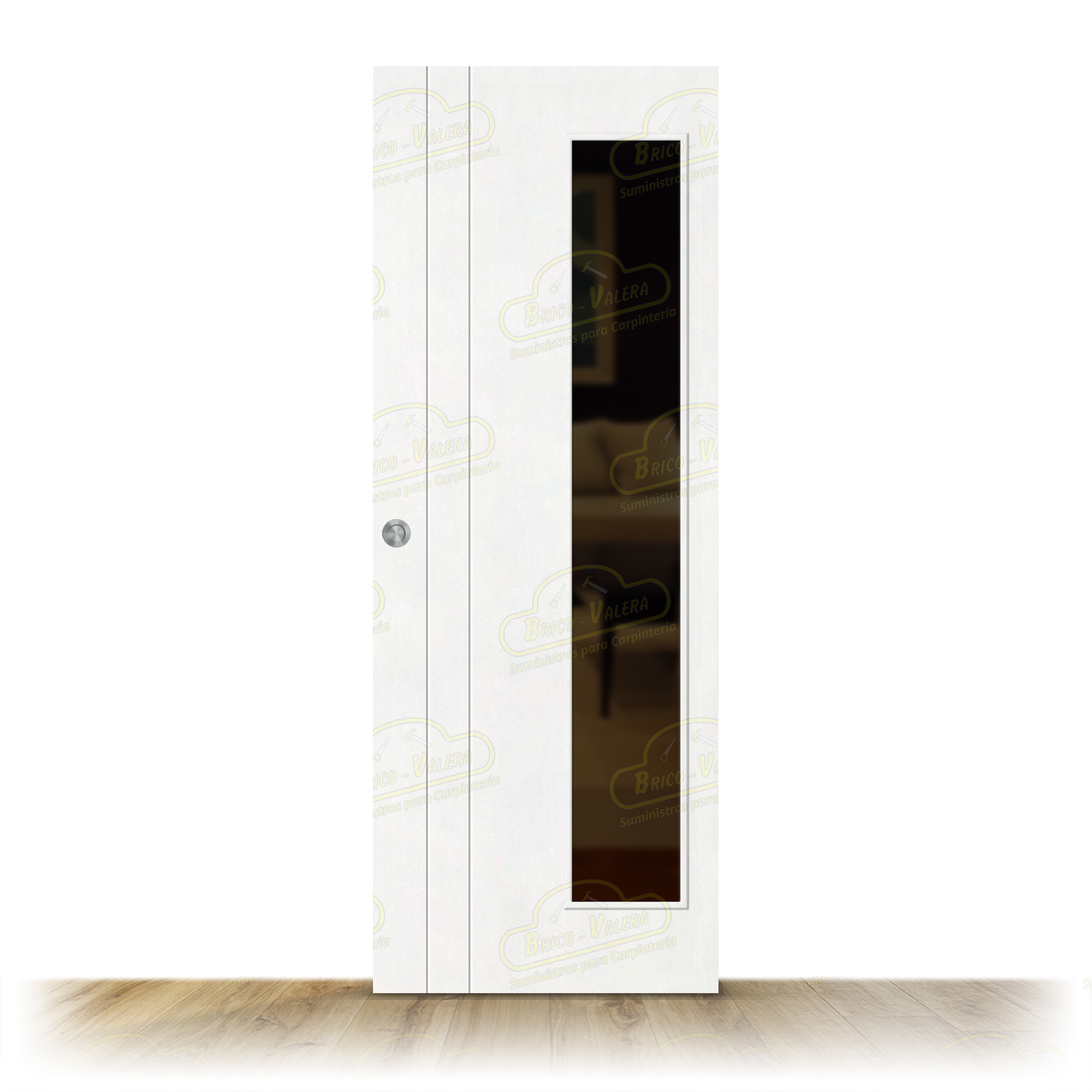 Puerta PV2-V1L Lacada Blanca Corredera de Interior (Maciza)