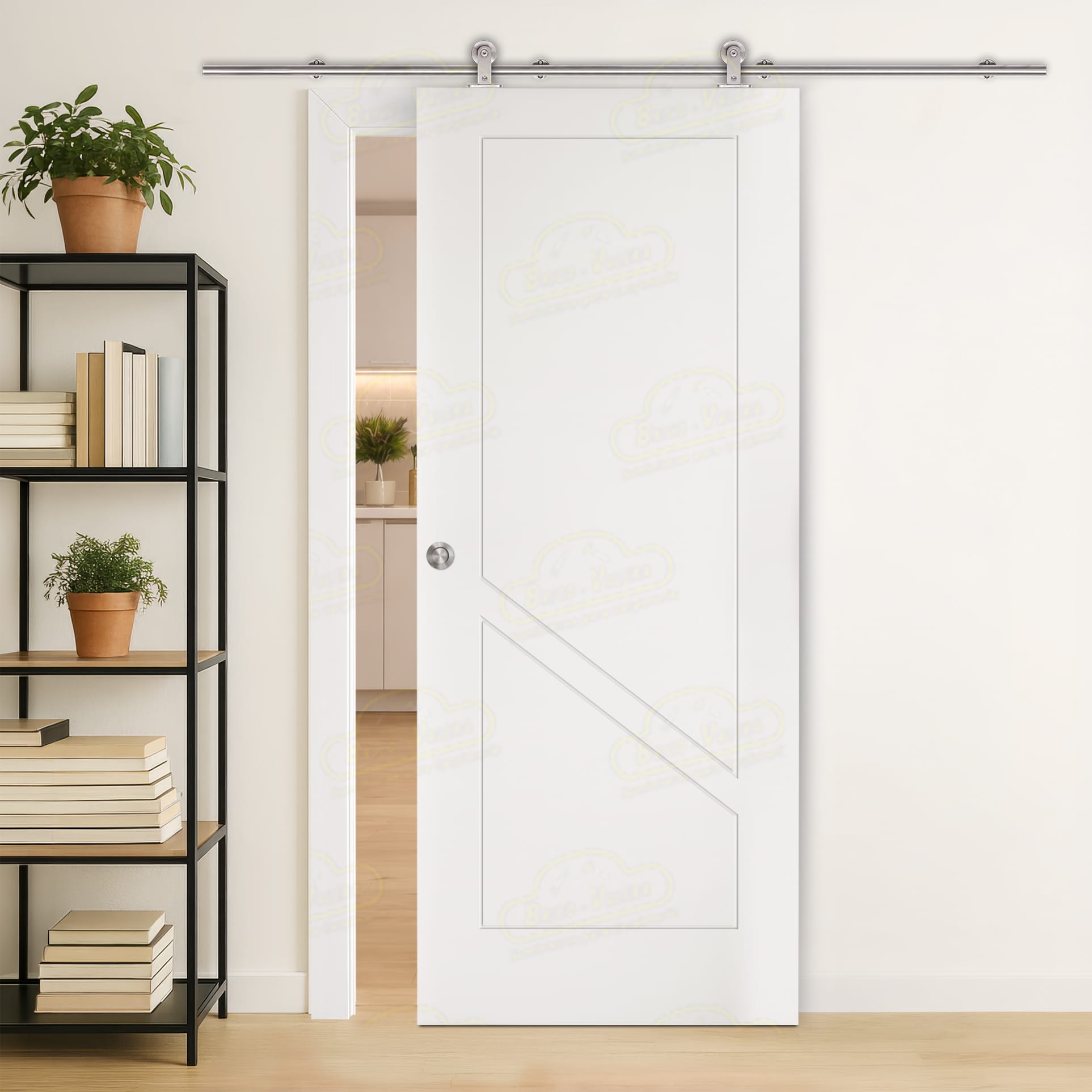 Puerta Corredera PV200 de Interior Lacada Blanca