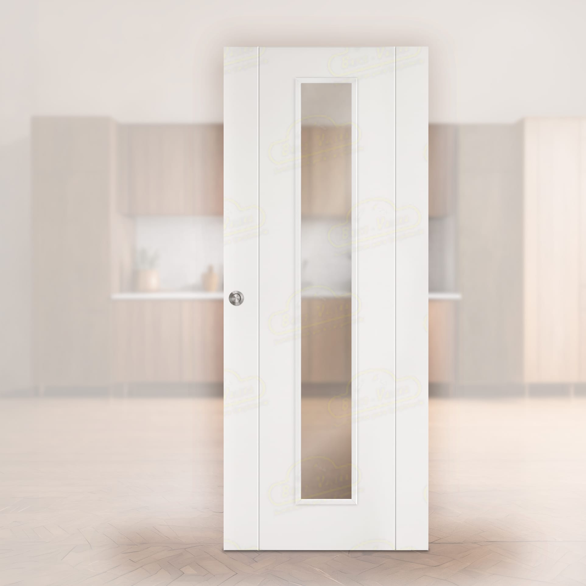 Puerta Corredera PVP1-V1C de Interior Lacada Blanca