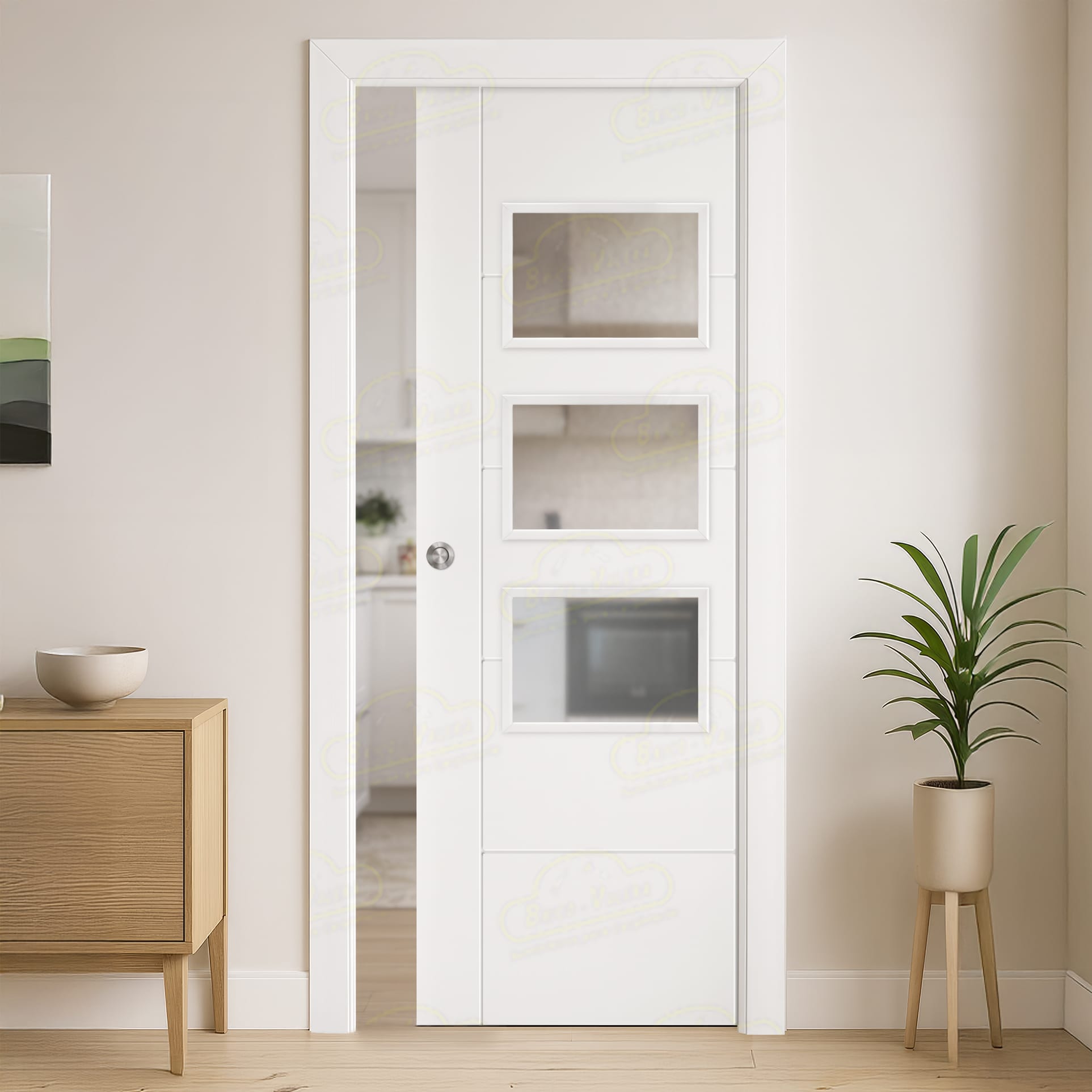 Puerta Corredera PVP5-BV3Z de Interior Lacada Blanca
