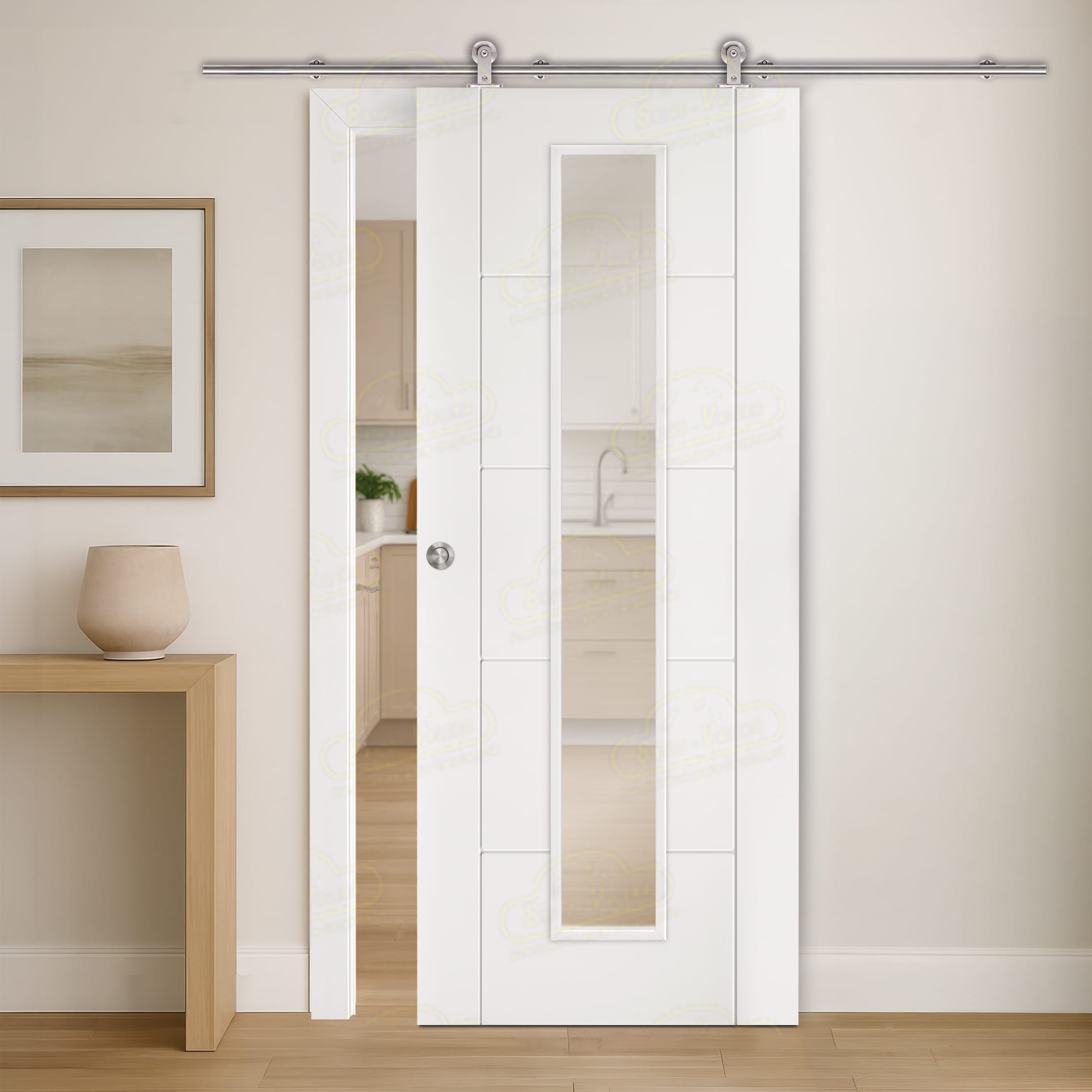Puerta Corredera PVP5-V1C de Interior Lacada Blanca
