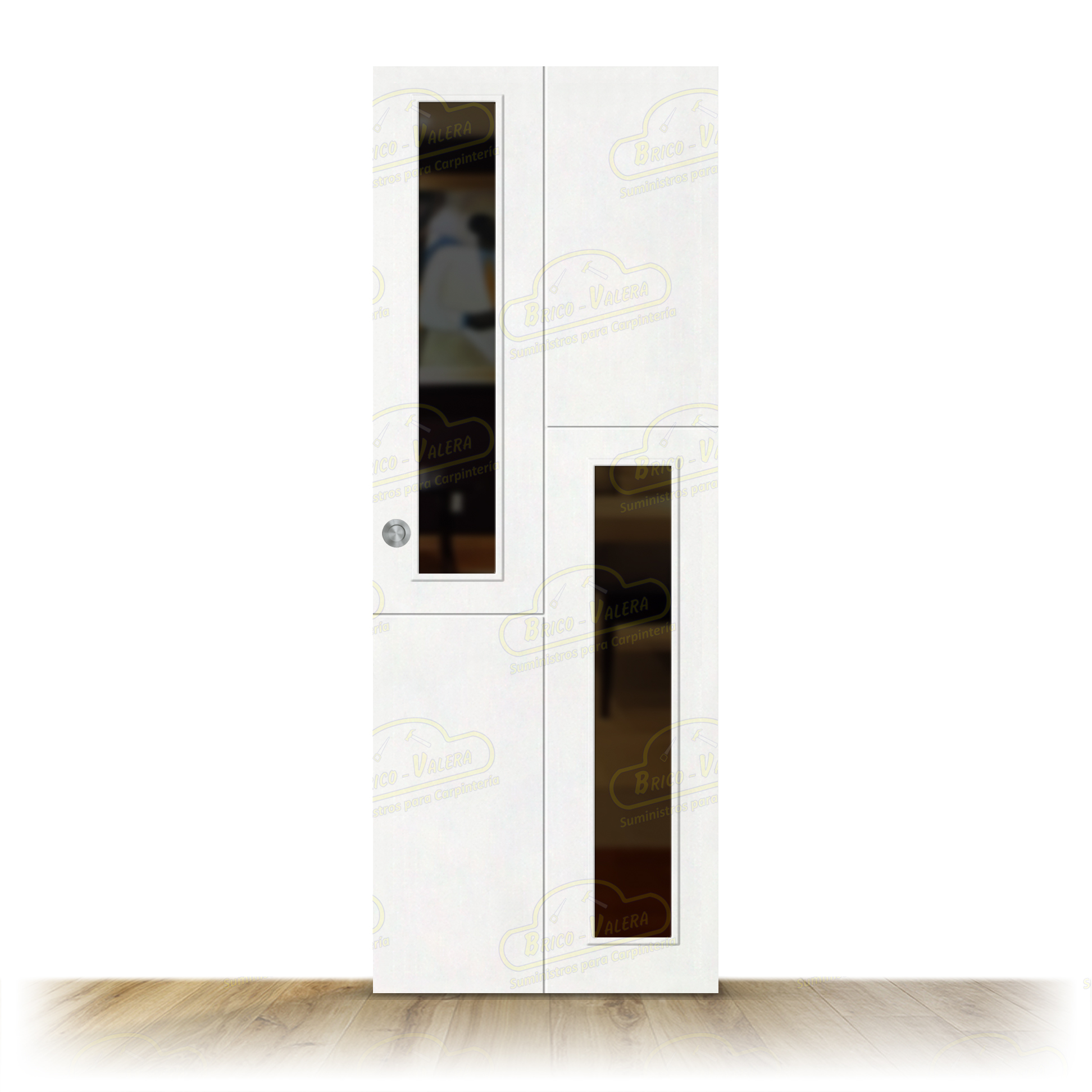 Puerta PVT4-V2 Lacada Blanca Corredera de Interior (Maciza)