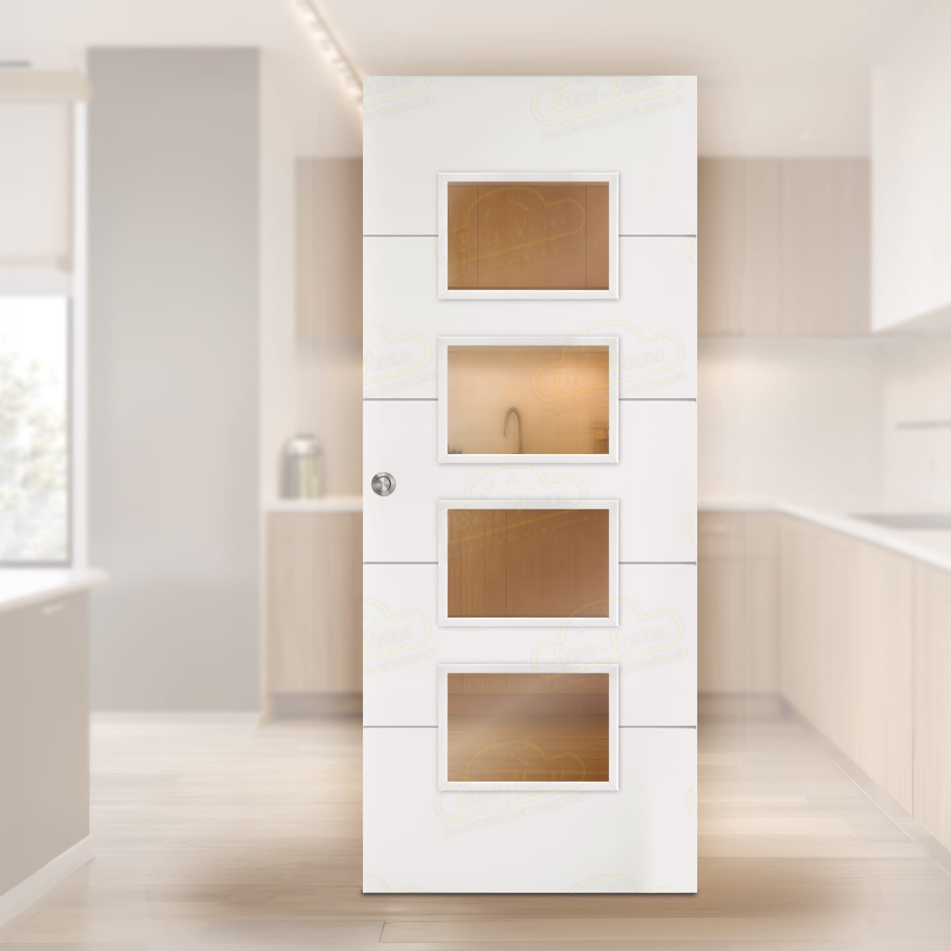 Puerta Corredera PVT5-BV4 de Interior Lacada Blanca