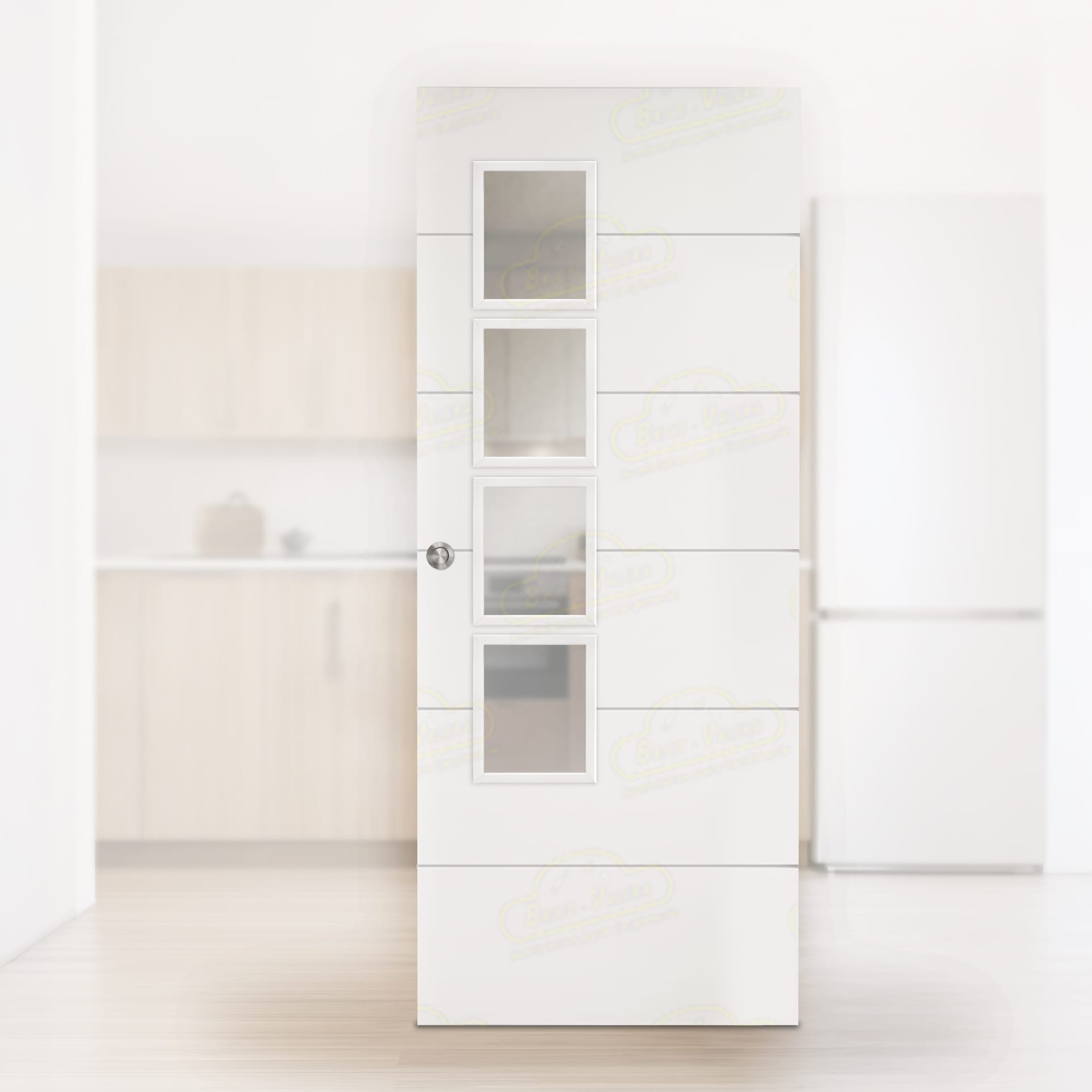 Puerta Corredera PVT7-BV4L de Interior Lacada Blanca