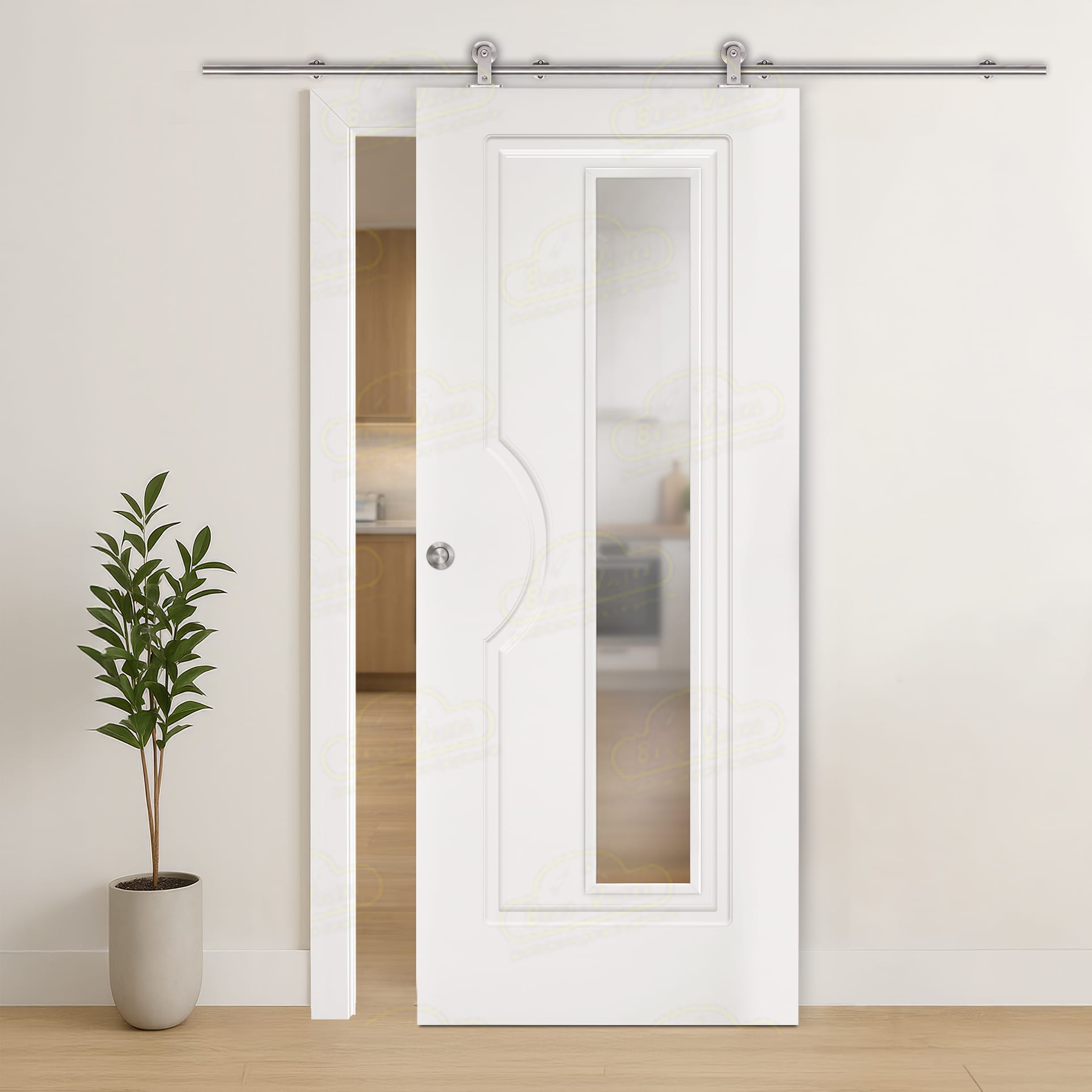 Puerta Corredera Royal-V1L de Interior Lacada Blanca
