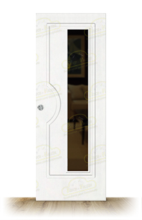 Puerta ROYAL-V1L Lacada Blanca Corredera de Interior (Maciza)