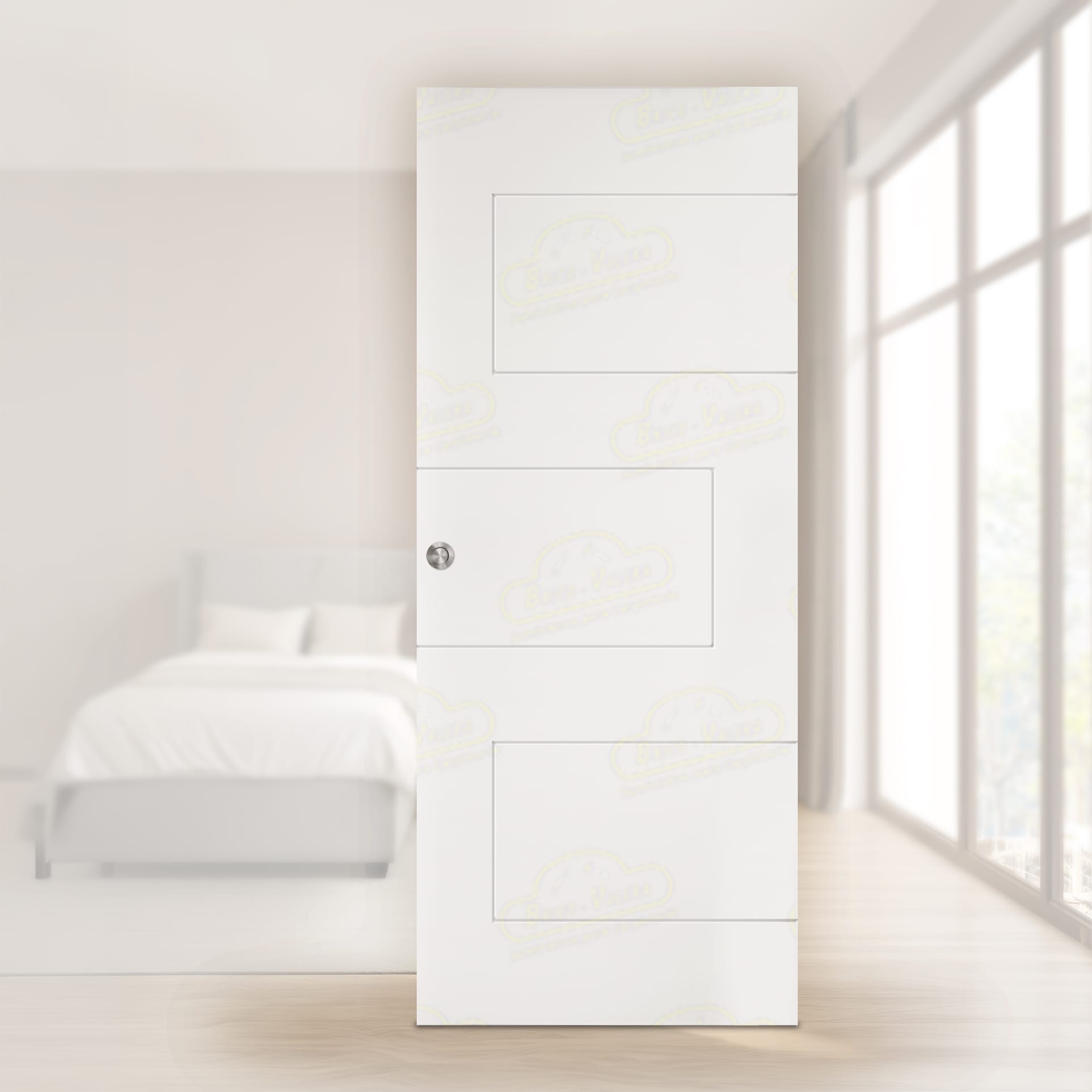 Puerta Corredera Sola de Interior Lacada Blanca
