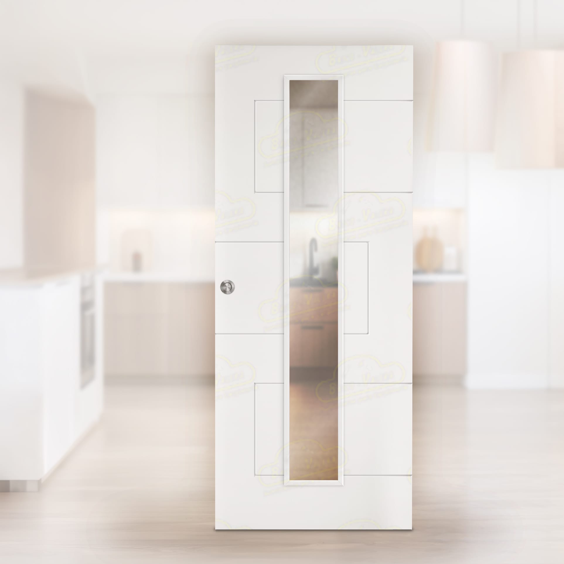 Puerta Corredera Sola-V1C de Interior Lacada Blanca
