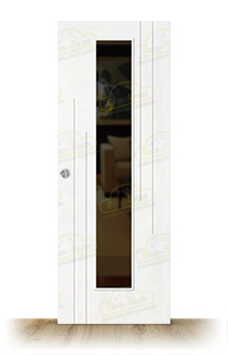 Puerta TAJO-V1C Lacada Blanca Corredera de Interior (Maciza)