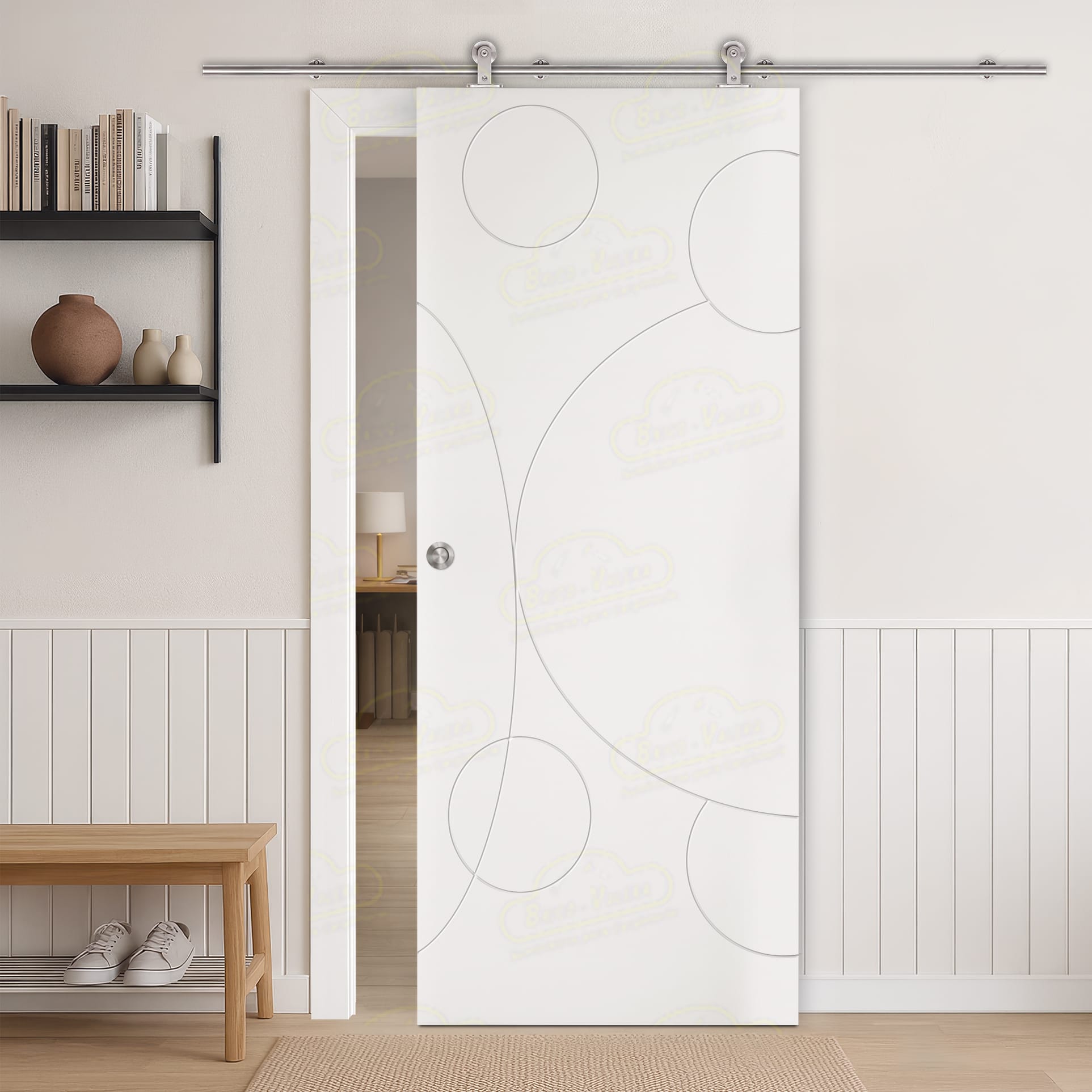 Puerta Corredera Universo de Interior Lacada Blanca
