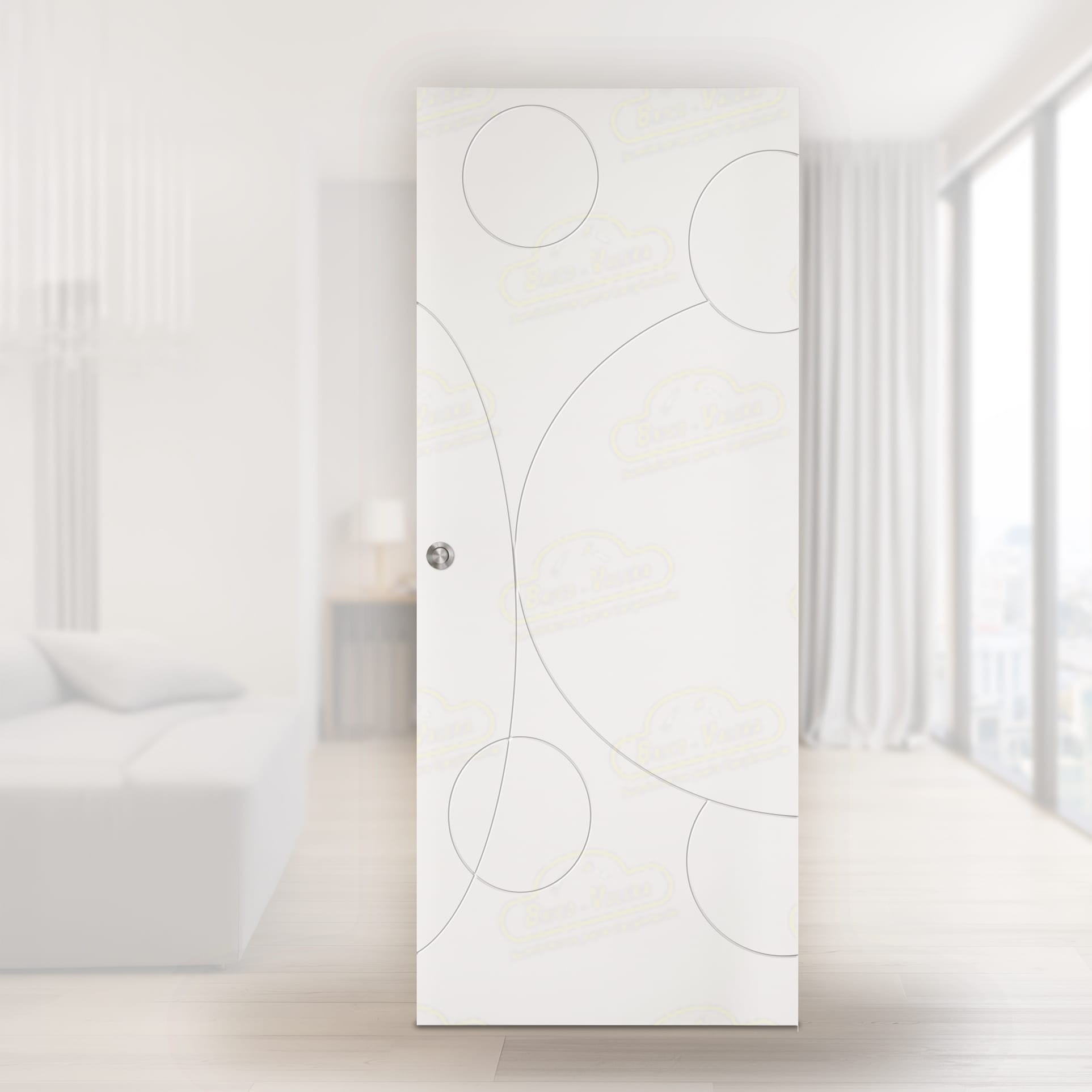 Puerta Corredera Universo de Interior Lacada Blanca
