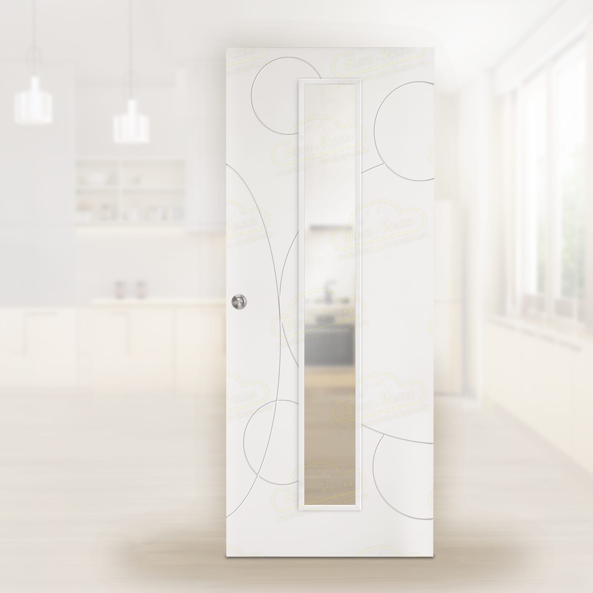 Puerta Corredera Universo-V1C de Interior Lacada Blanca