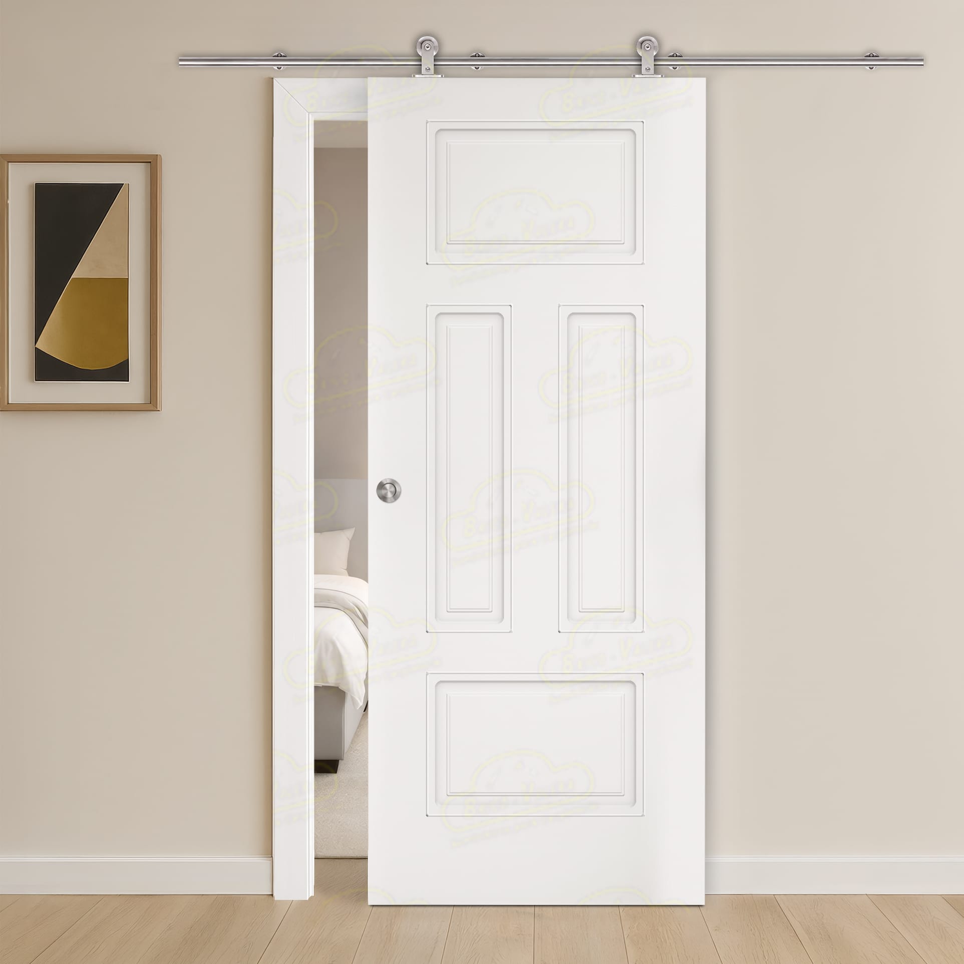 Puerta Corredera UR-140 de Interior Lacada Blanca