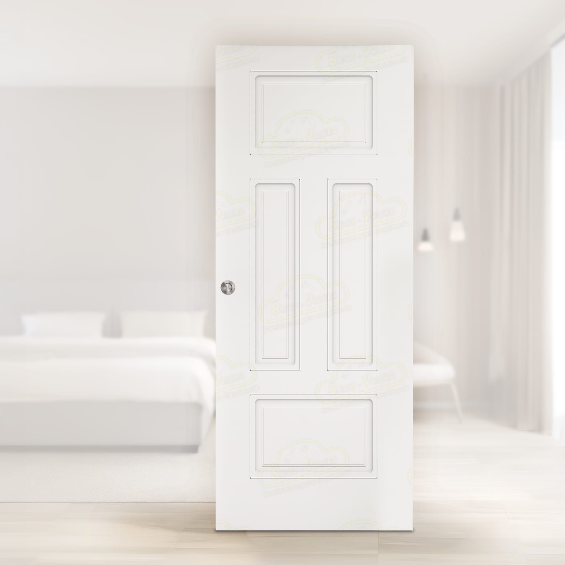 Puerta Corredera UR-140 de Interior Lacada Blanca