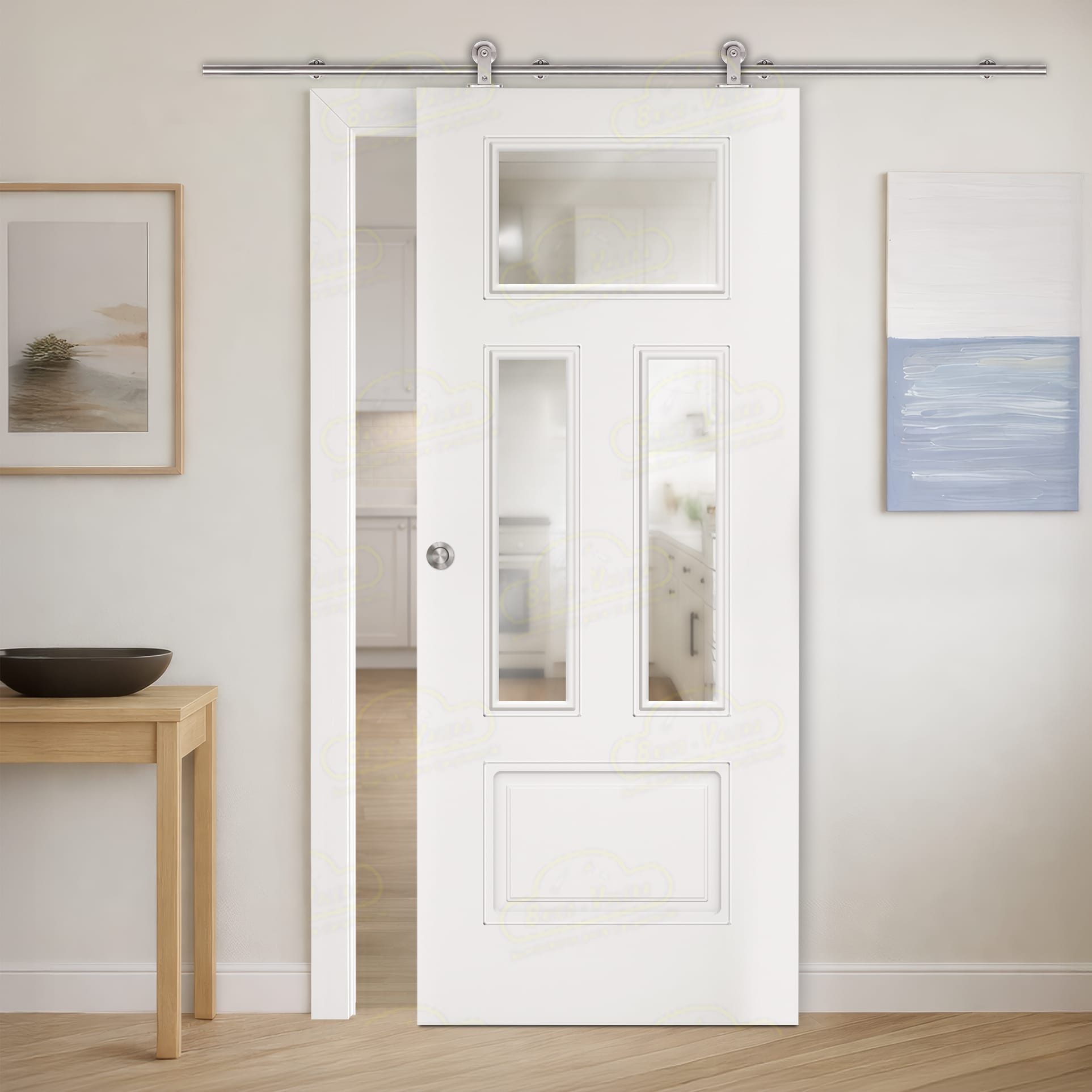 Puerta Corredera UR-140-V3 de Interior Lacada Blanca