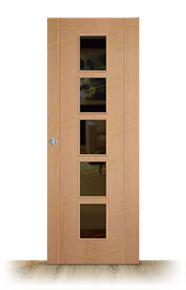 Puerta Corredera VML1 BV5C Haya de Interior Moderna