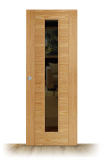 Puerta Corredera VP5 V1C Roble de Interior Moderna