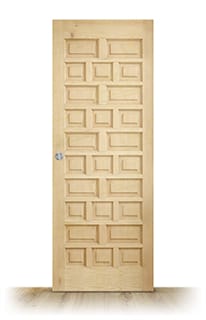 Puerta Corredera Castellana de Interior Rústica en Crudo