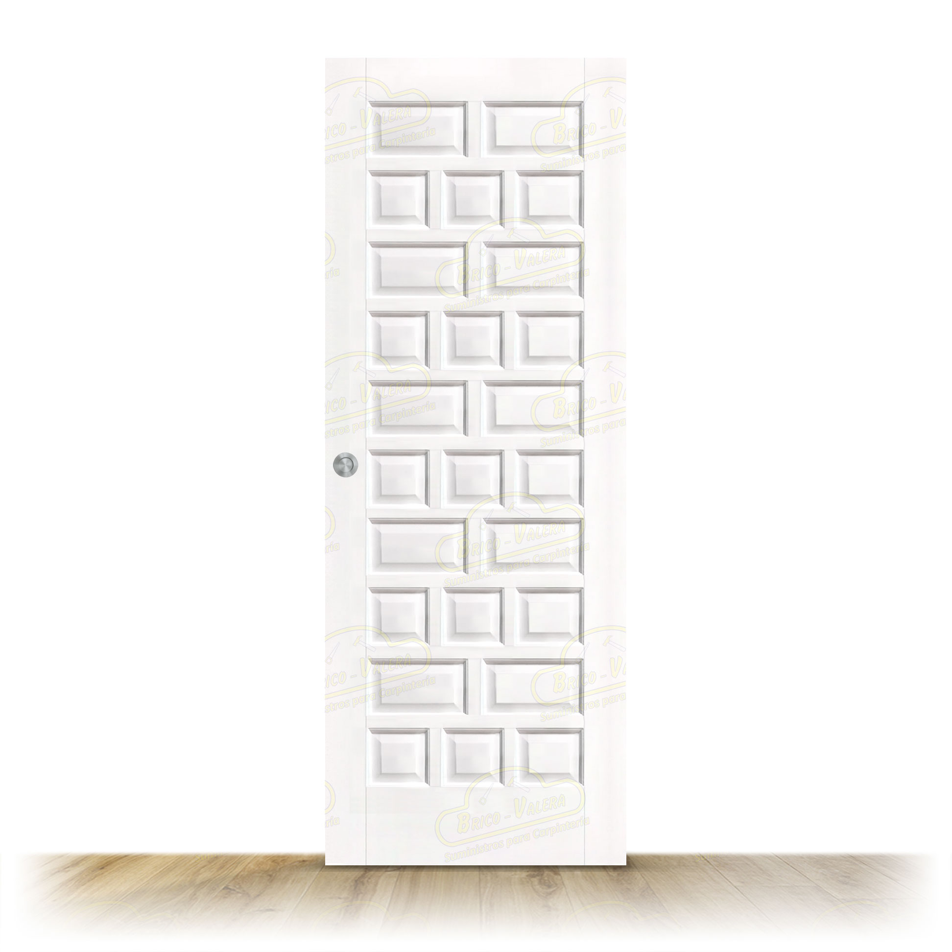 Puerta Castellana-R Rústica de Interior de Madera Lacada en Blanco