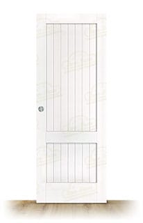 Puerta Cuenca-L Rústica de Interior de Madera Lacada en Blanco